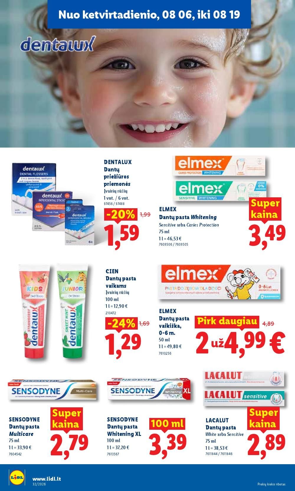 LIDL - Maisto prekių pasiūlymai (2026 08 03 - 2026 08 09)