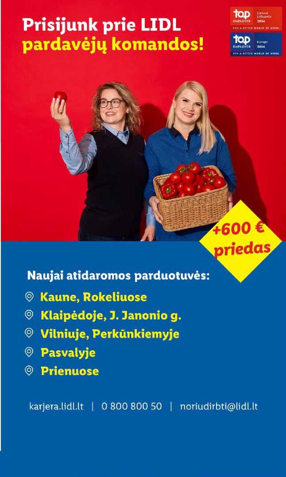 LIDL - Maisto prekių pasiūlymai (2026 08 03 - 2026 08 09)