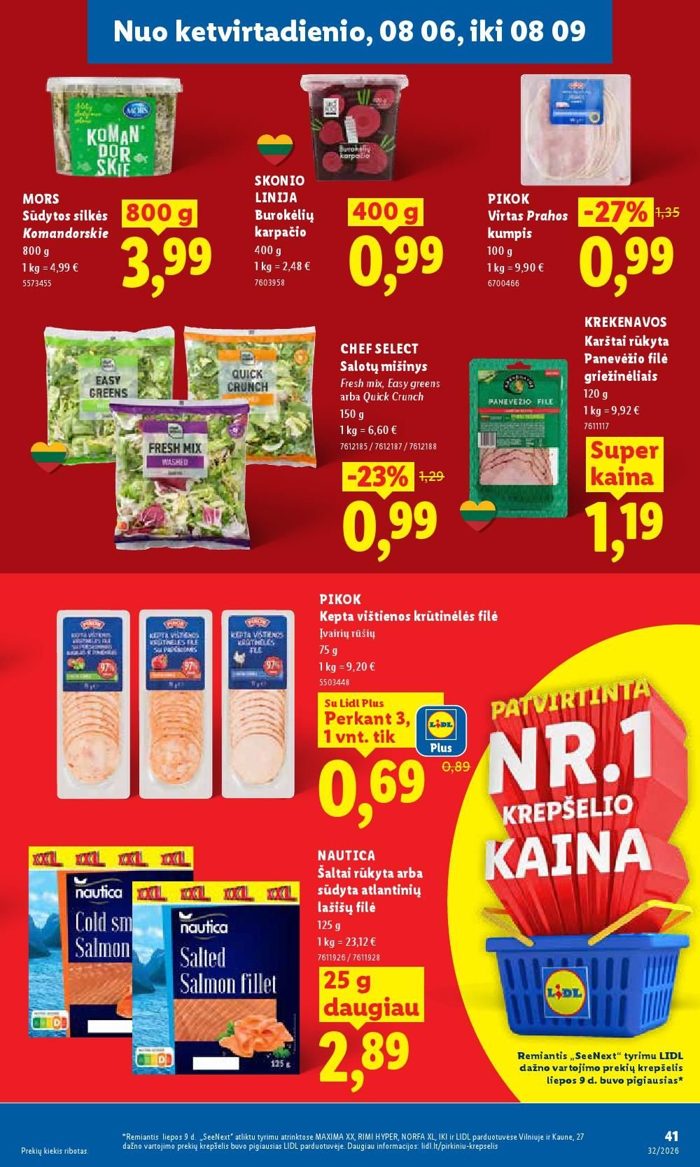 LIDL - Maisto prekių pasiūlymai (2026 08 03 - 2026 08 09)