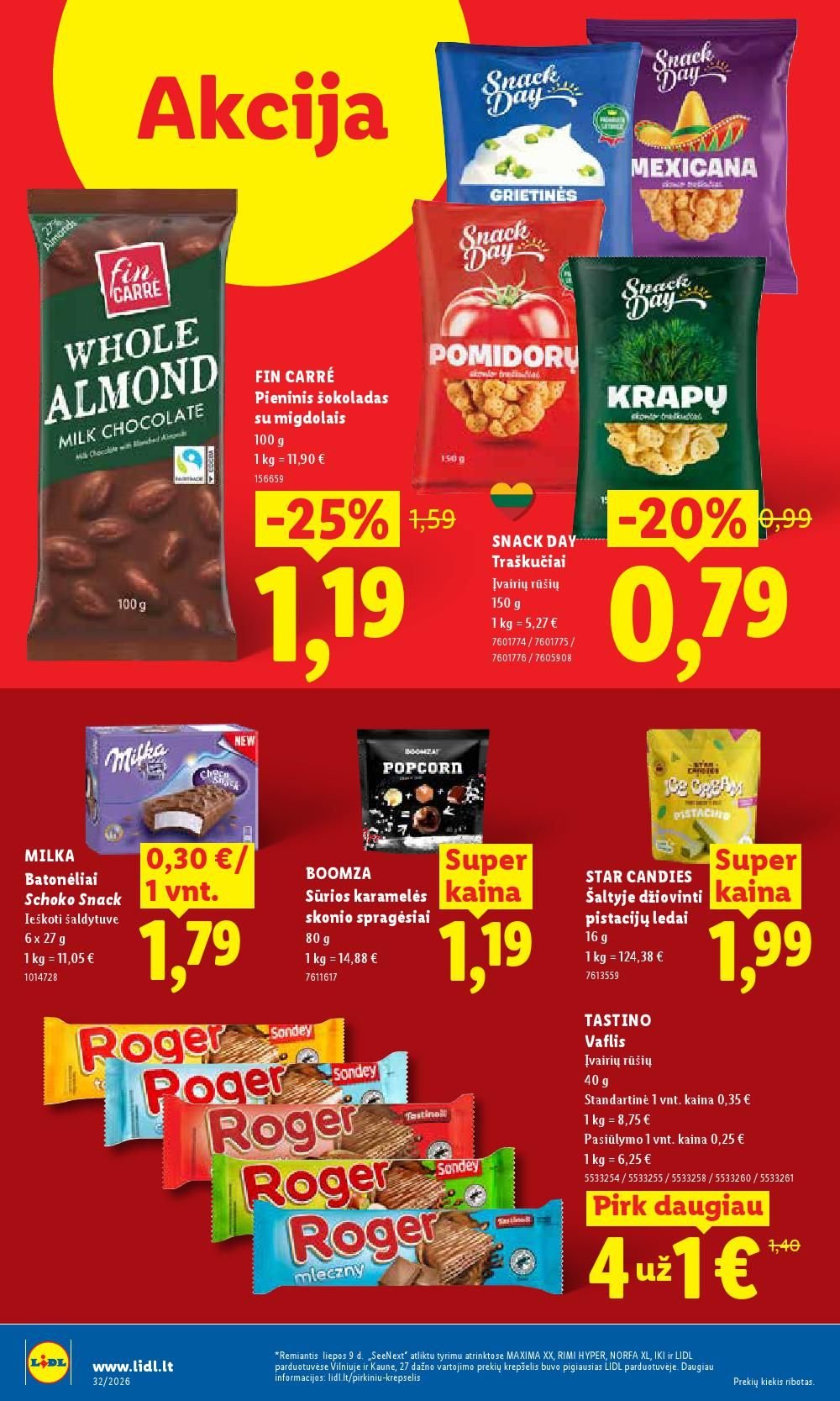 LIDL - Maisto prekių pasiūlymai (2026 08 03 - 2026 08 09)