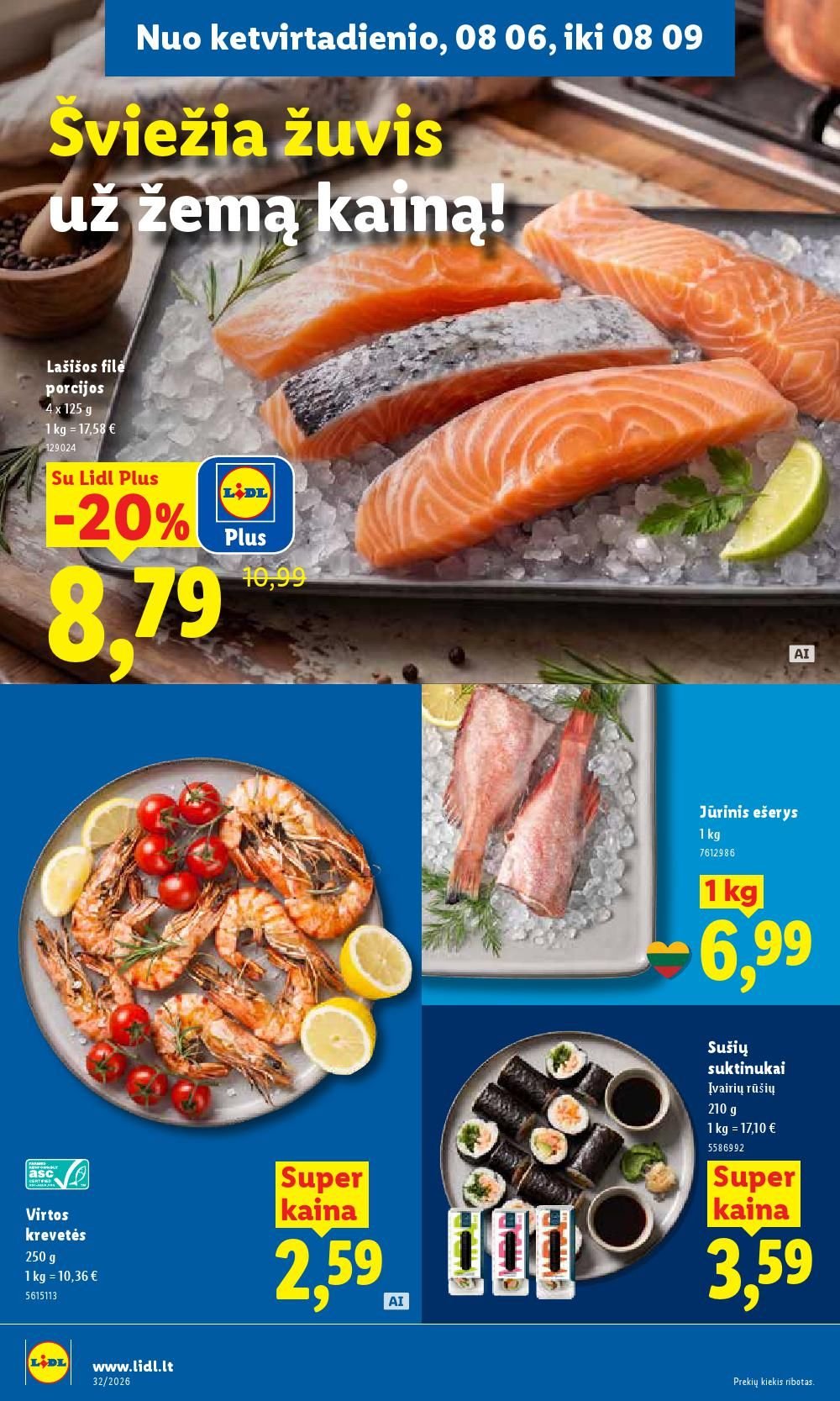 LIDL - Maisto prekių pasiūlymai (2026 08 03 - 2026 08 09)
