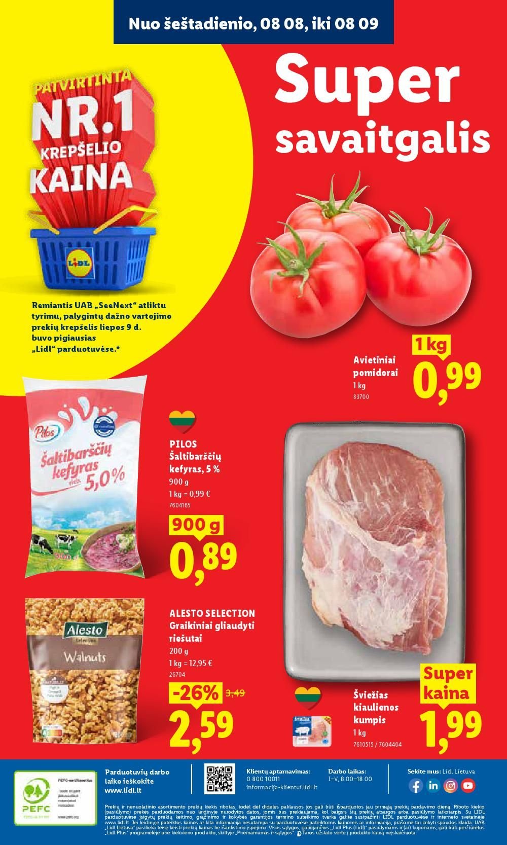 LIDL - Maisto prekių pasiūlymai (2026 08 03 - 2026 08 09)