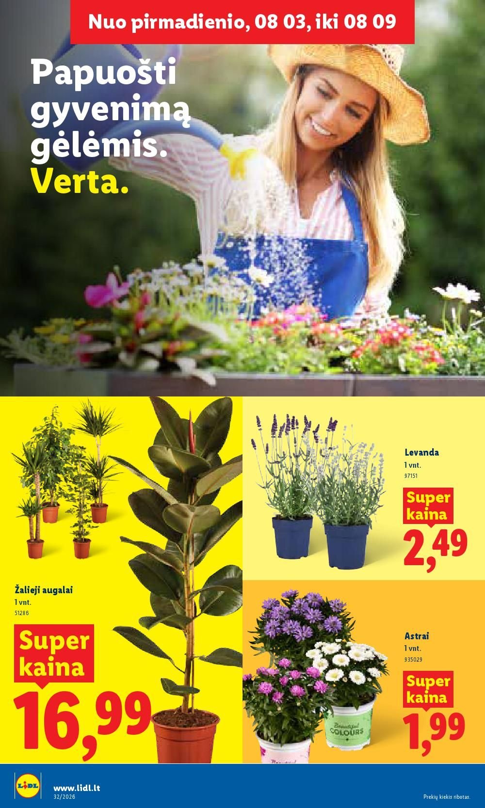 LIDL - Maisto prekių pasiūlymai (2026 08 03 - 2026 08 09)