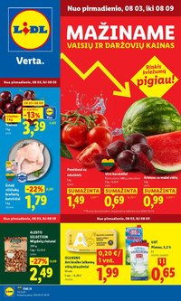 LIDL - Maisto prekių pasiūlymai (2026 08 03 - 2026 08 09)