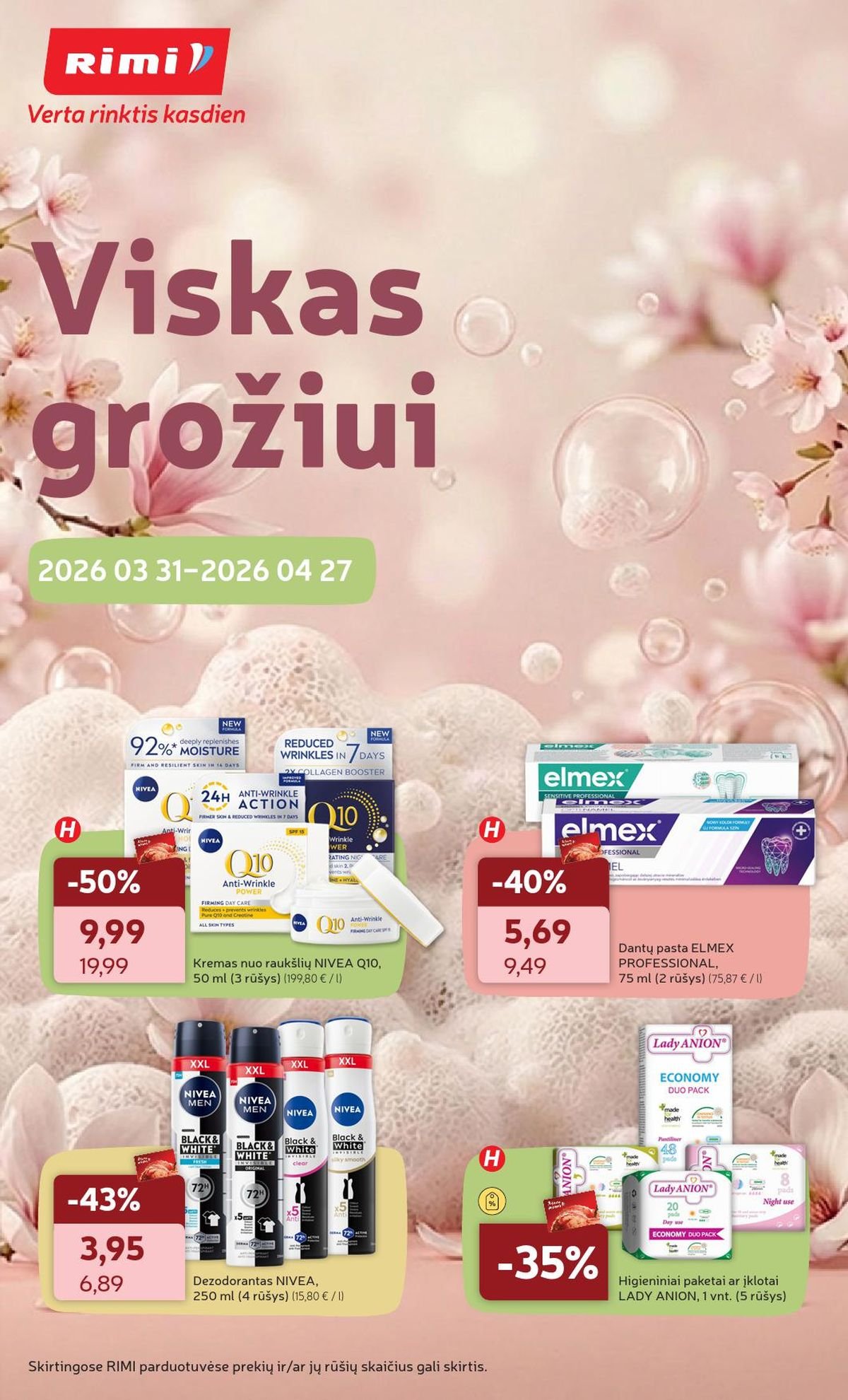 RIMI - GROŽIO prekių katalogas Nr. 04 (2026 03 31 - 2026 04 27)