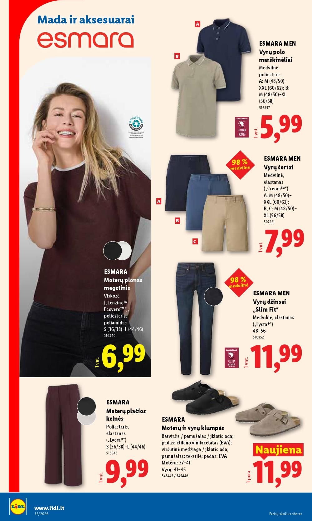 LIDL - Ne maisto prekių pasiūlymai (2026 08 03 - 2026 08 09)