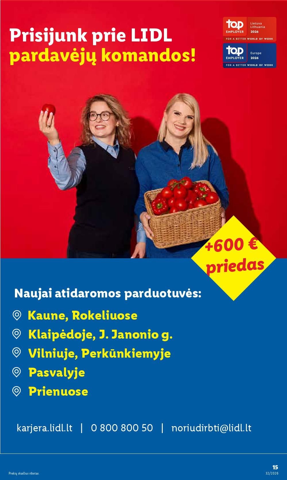 LIDL - Ne maisto prekių pasiūlymai (2026 08 03 - 2026 08 09)