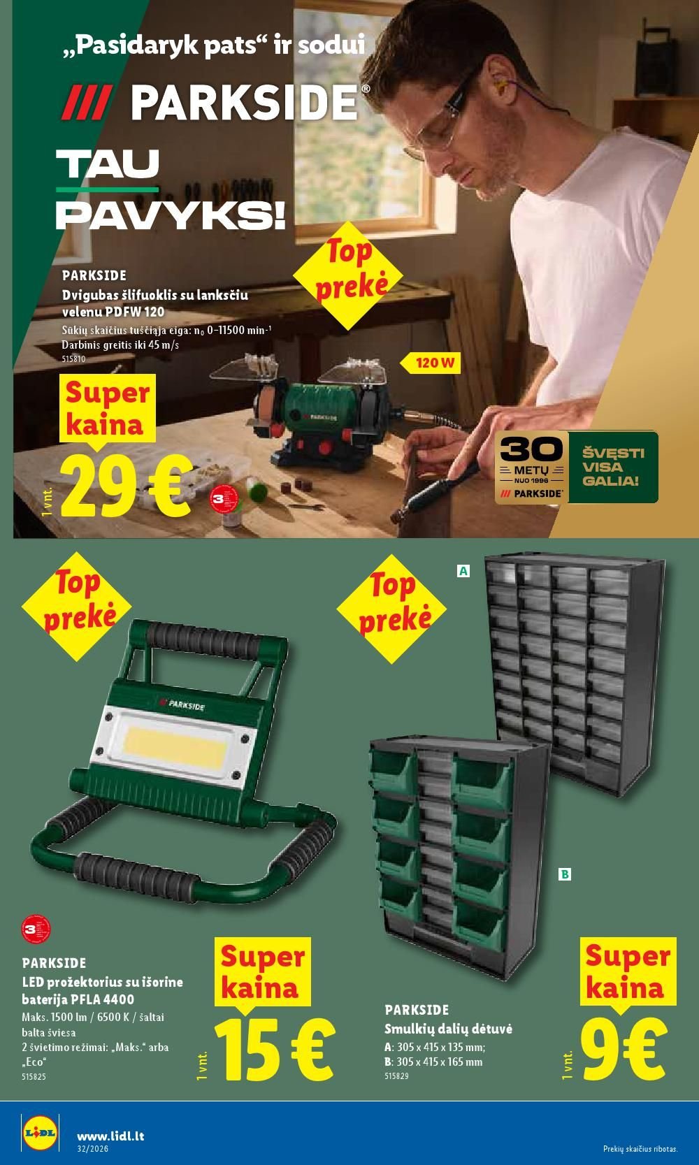 LIDL - Ne maisto prekių pasiūlymai (2026 08 03 - 2026 08 09)