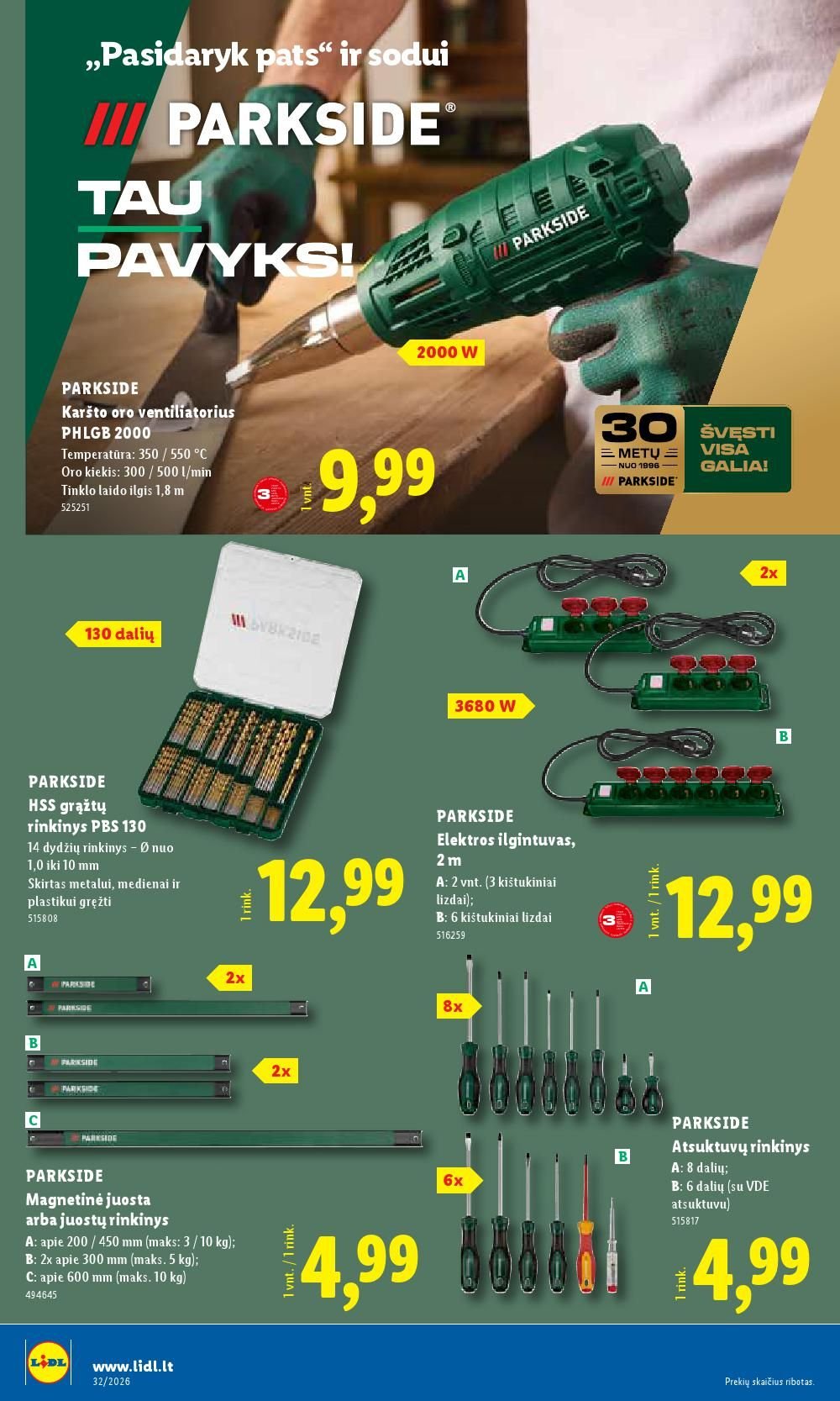 LIDL - Ne maisto prekių pasiūlymai (2026 08 03 - 2026 08 09)