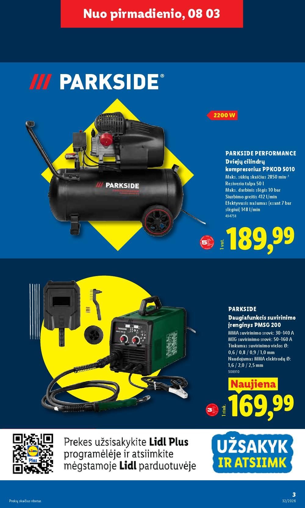 LIDL - Ne maisto prekių pasiūlymai (2026 08 03 - 2026 08 09)