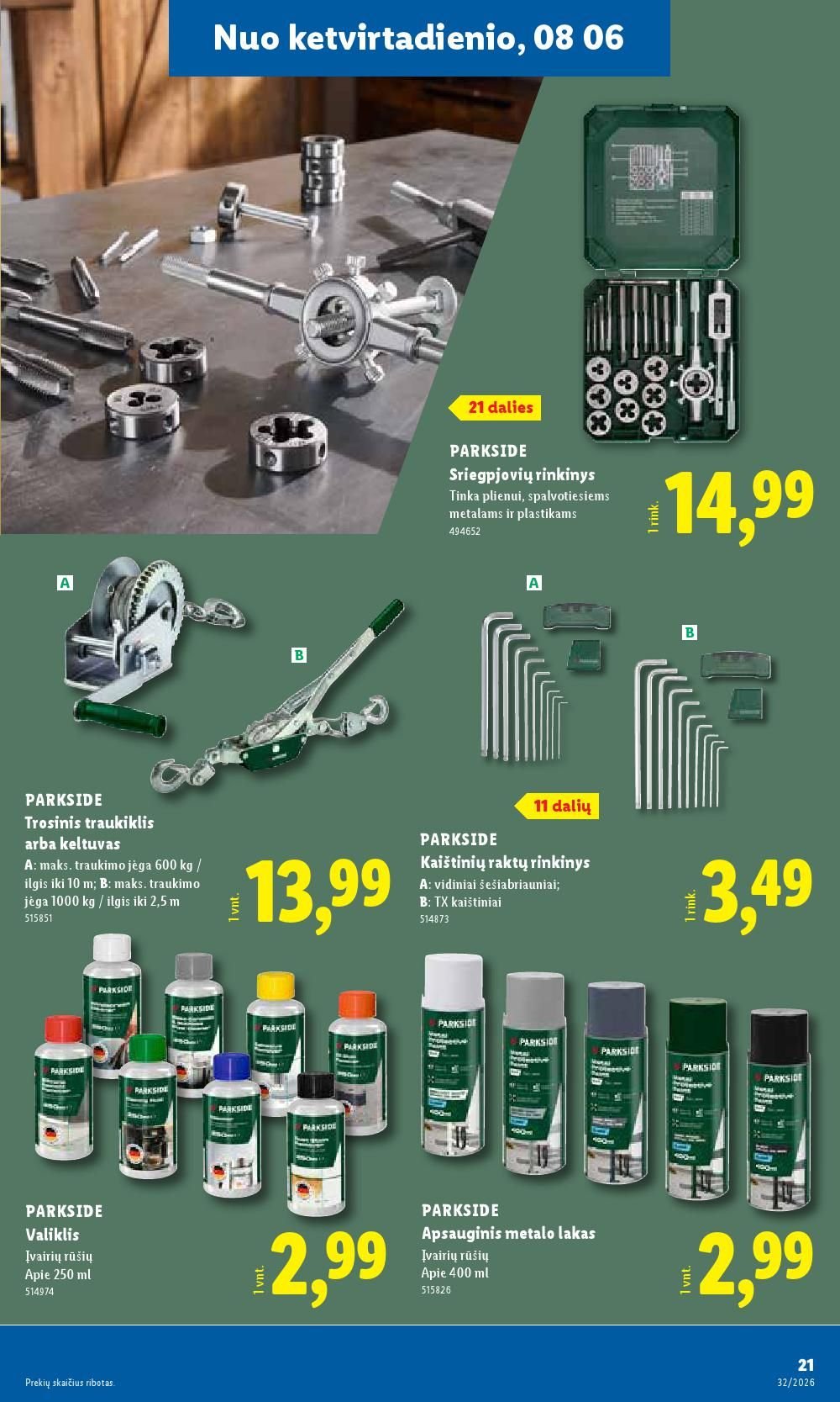 LIDL - Ne maisto prekių pasiūlymai (2026 08 03 - 2026 08 09)