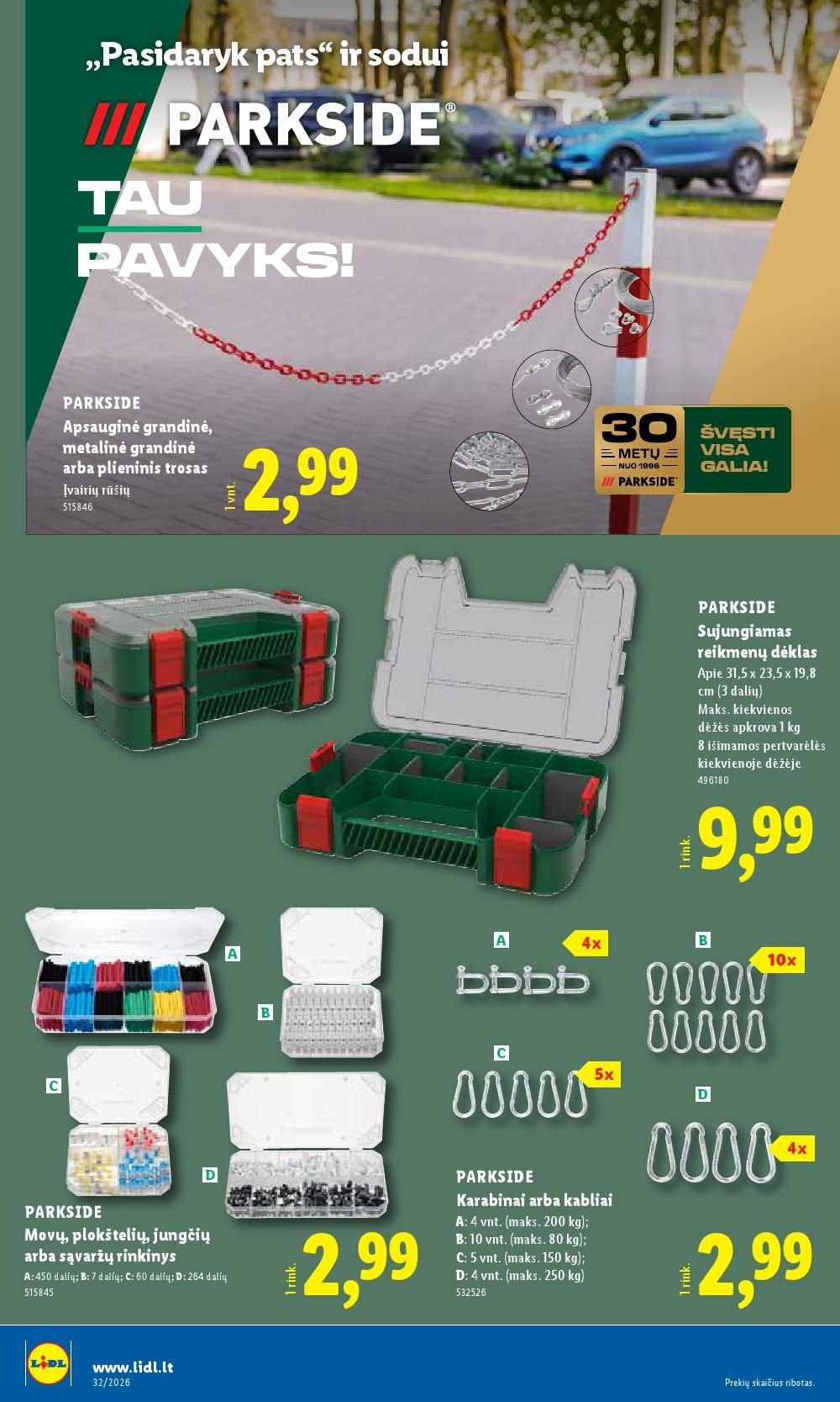 LIDL - Ne maisto prekių pasiūlymai (2026 08 03 - 2026 08 09)