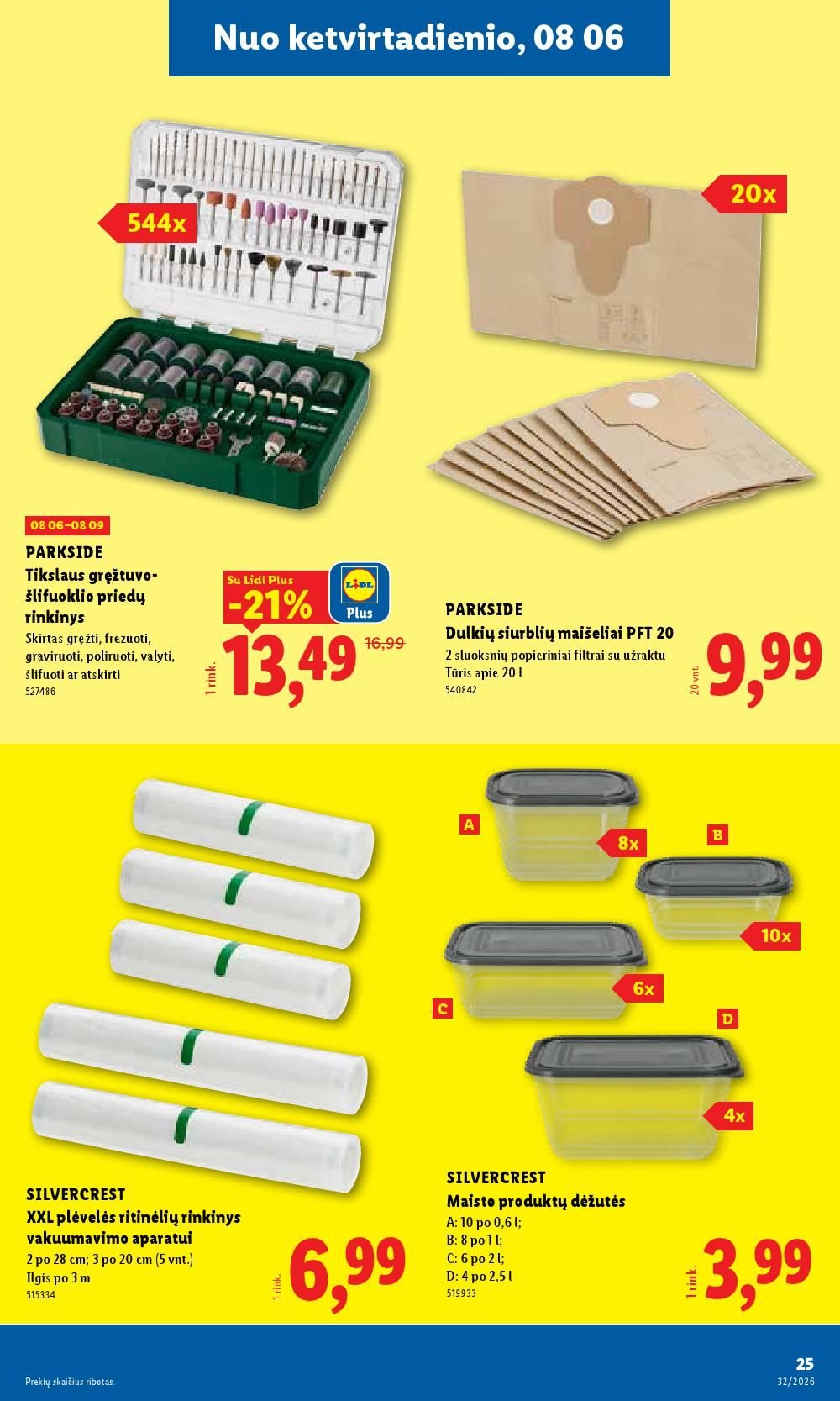 LIDL - Ne maisto prekių pasiūlymai (2026 08 03 - 2026 08 09)