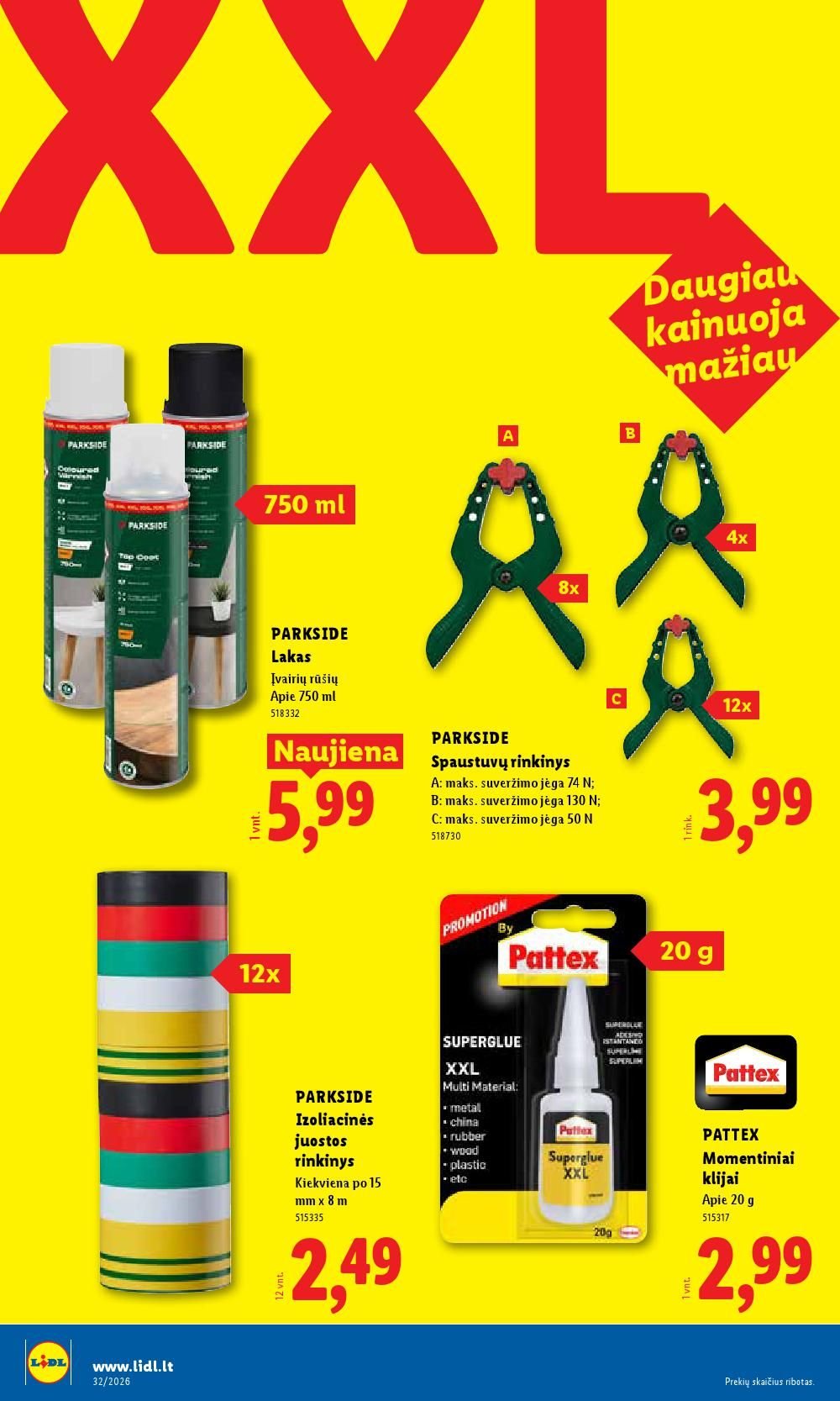 LIDL - Ne maisto prekių pasiūlymai (2026 08 03 - 2026 08 09)
