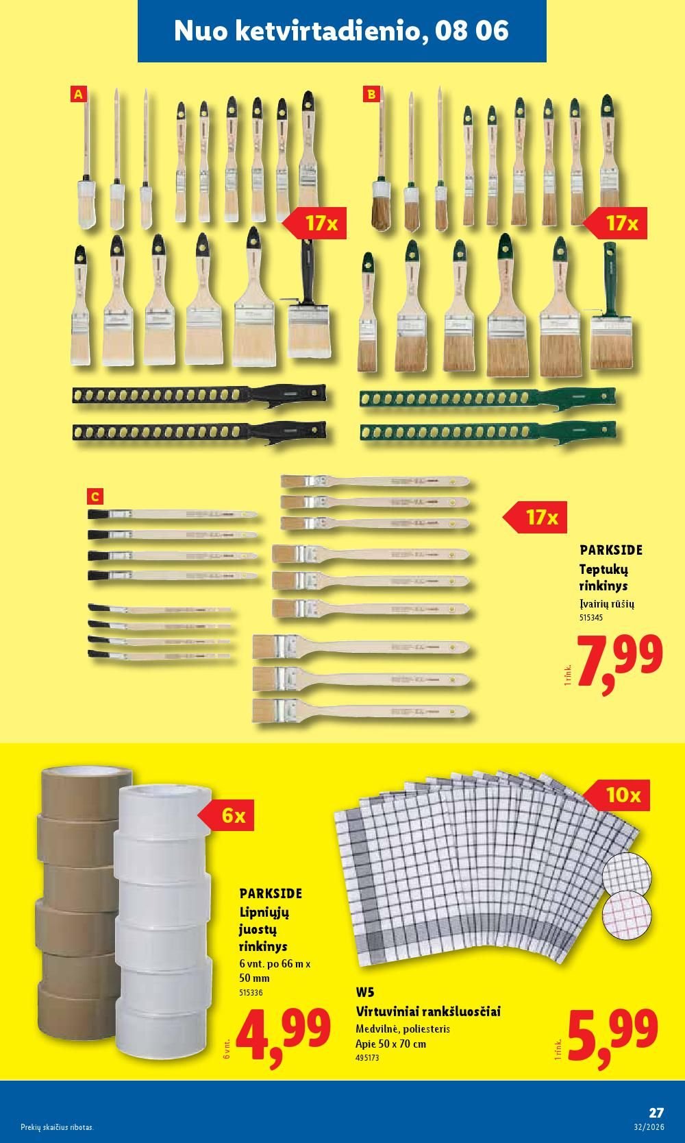LIDL - Ne maisto prekių pasiūlymai (2026 08 03 - 2026 08 09)
