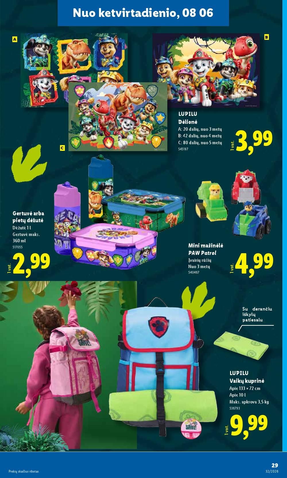 LIDL - Ne maisto prekių pasiūlymai (2026 08 03 - 2026 08 09)