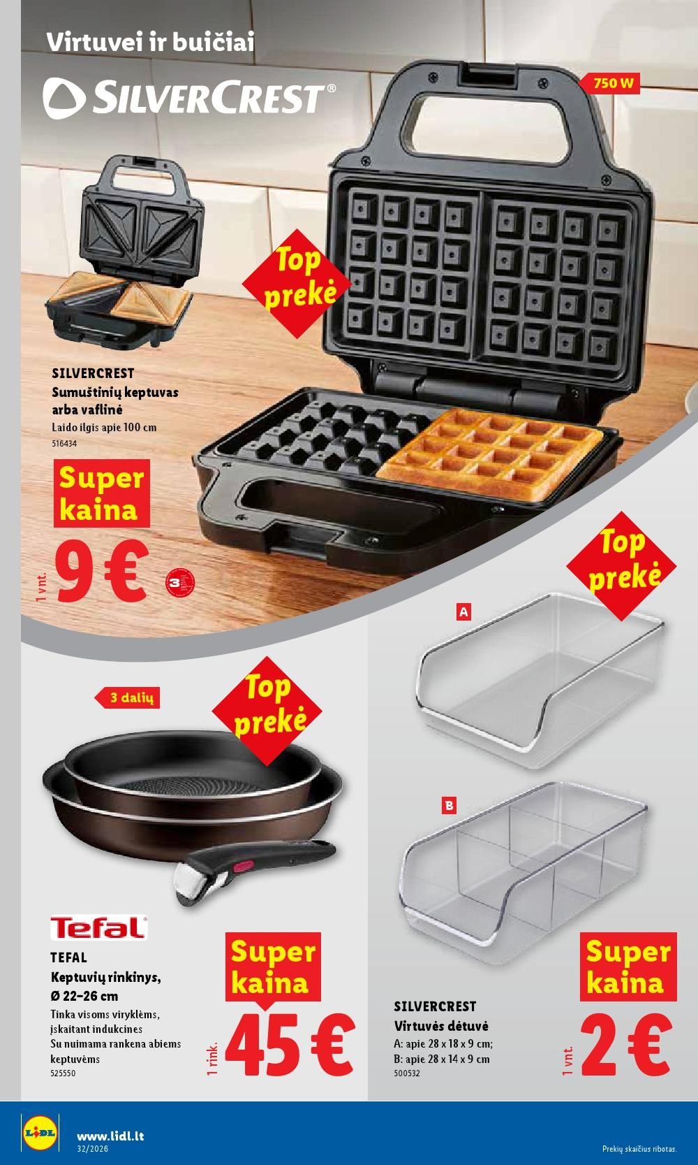 LIDL - Ne maisto prekių pasiūlymai (2026 08 03 - 2026 08 09)