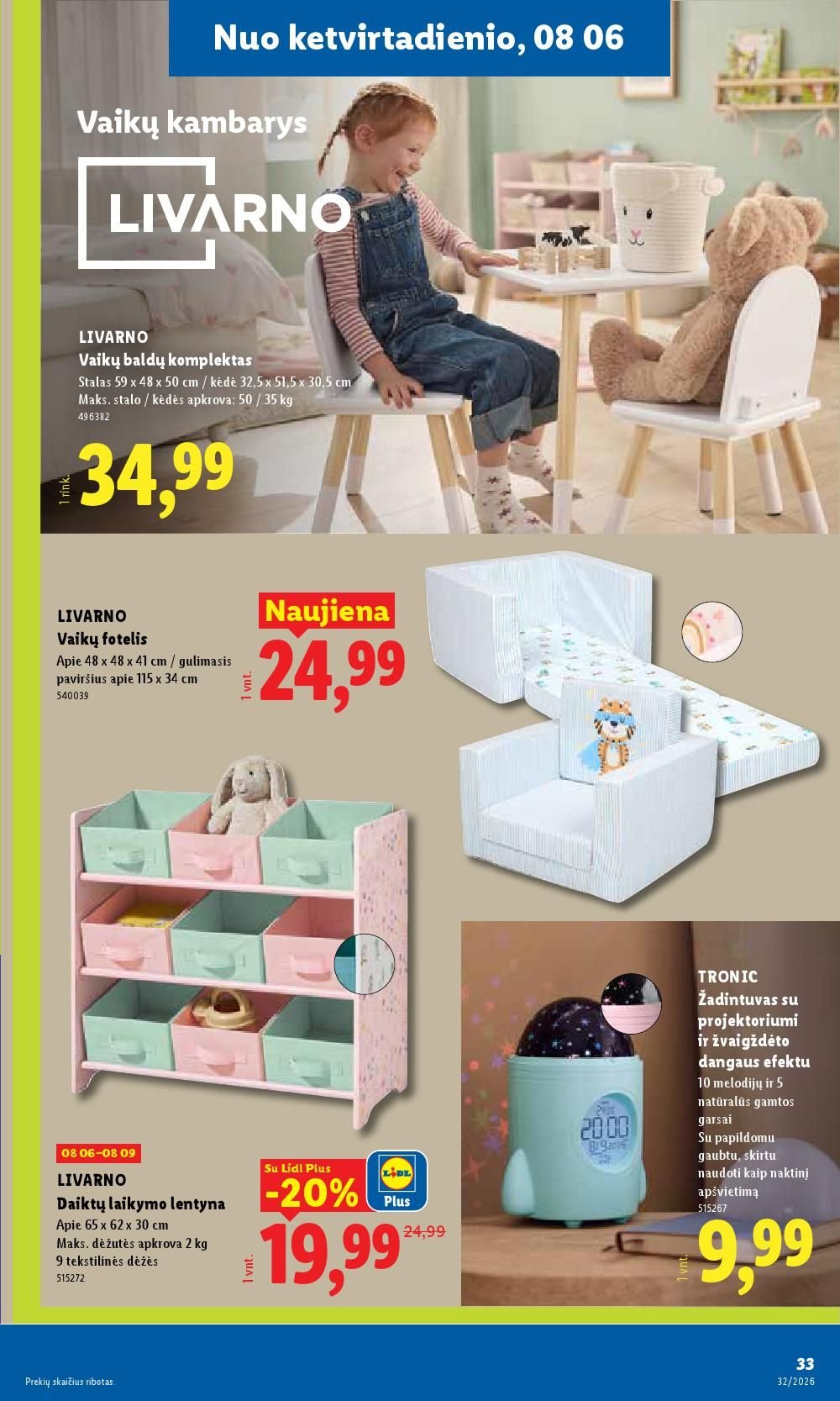 LIDL - Ne maisto prekių pasiūlymai (2026 08 03 - 2026 08 09)