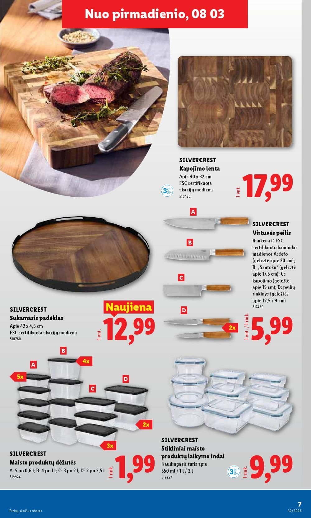 LIDL - Ne maisto prekių pasiūlymai (2026 08 03 - 2026 08 09)