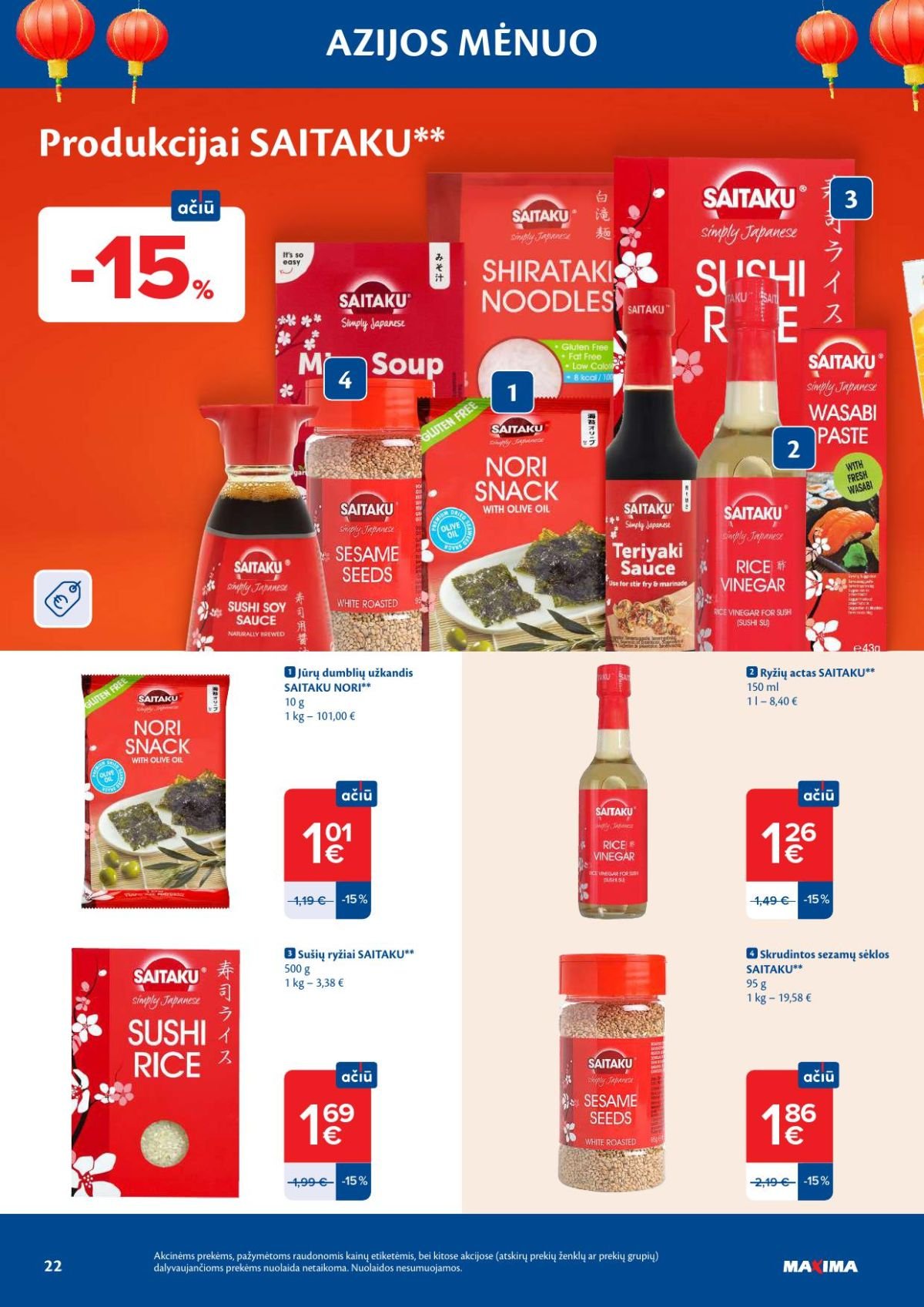 MAXIMA - Azijos mėnuo (2026 04 07 - 2026 05 04)