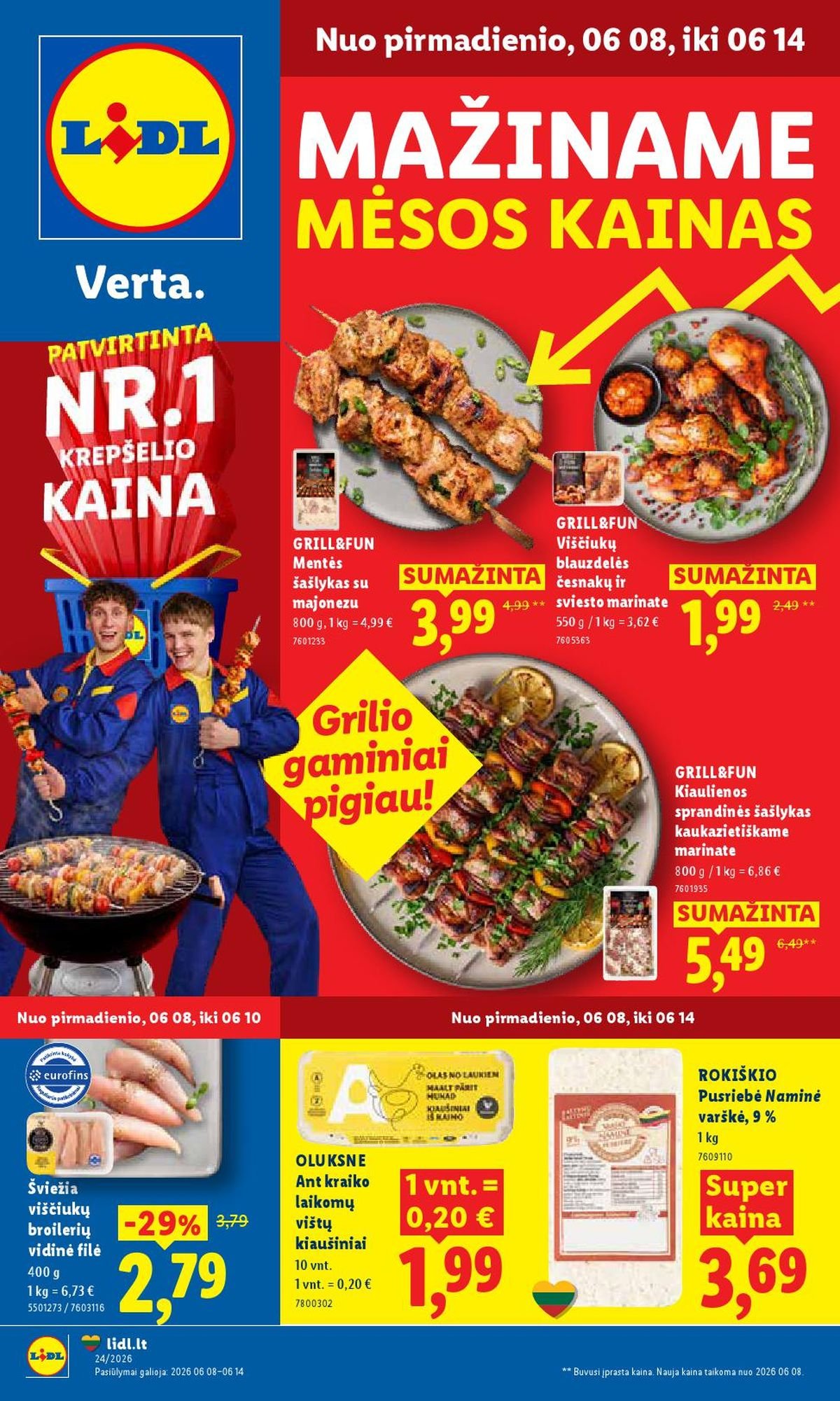 LIDL - Maisto prekių pasiūlymai (2026 06 08 - 2026 06 14)