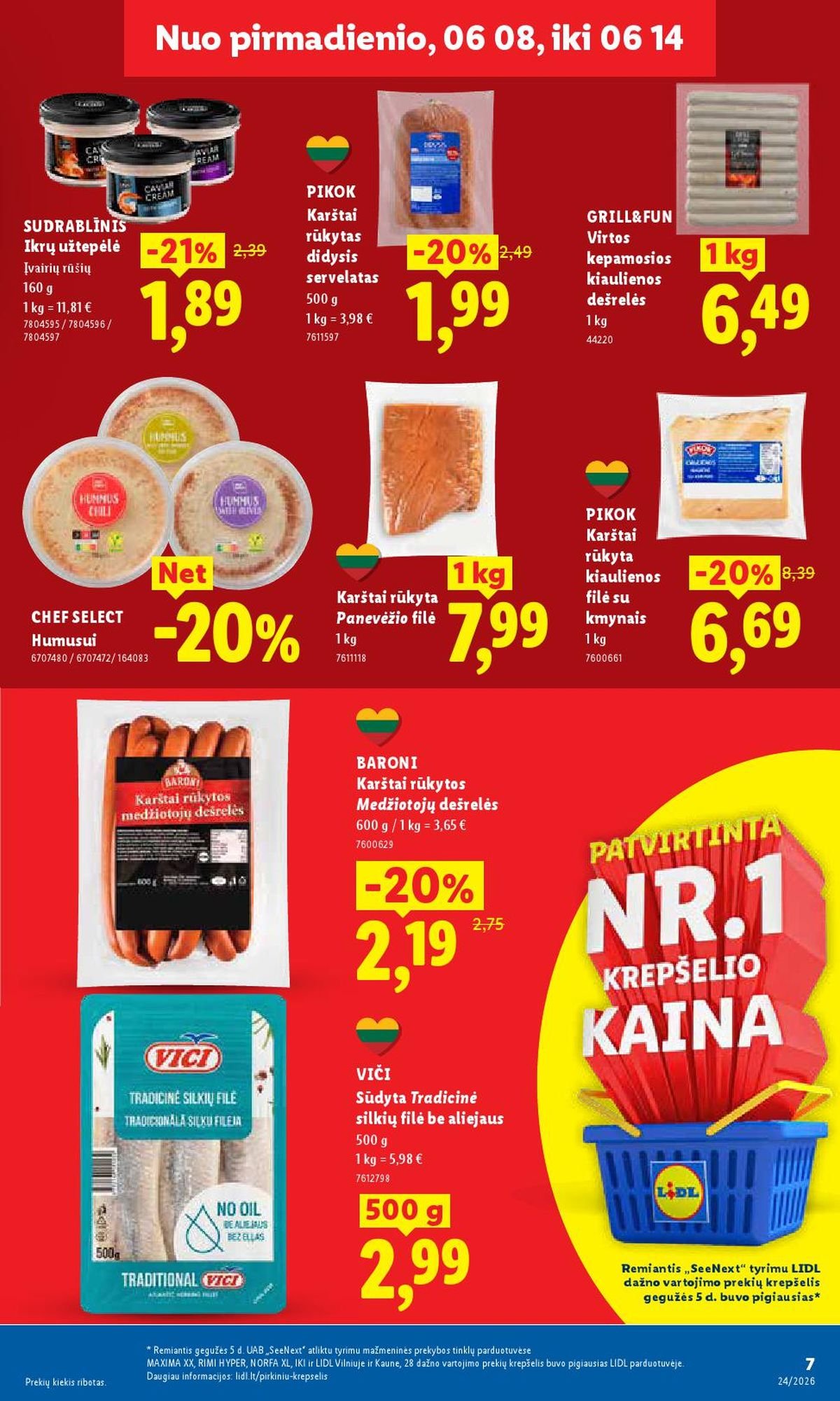 LIDL - Maisto prekių pasiūlymai (2026 06 08 - 2026 06 14)