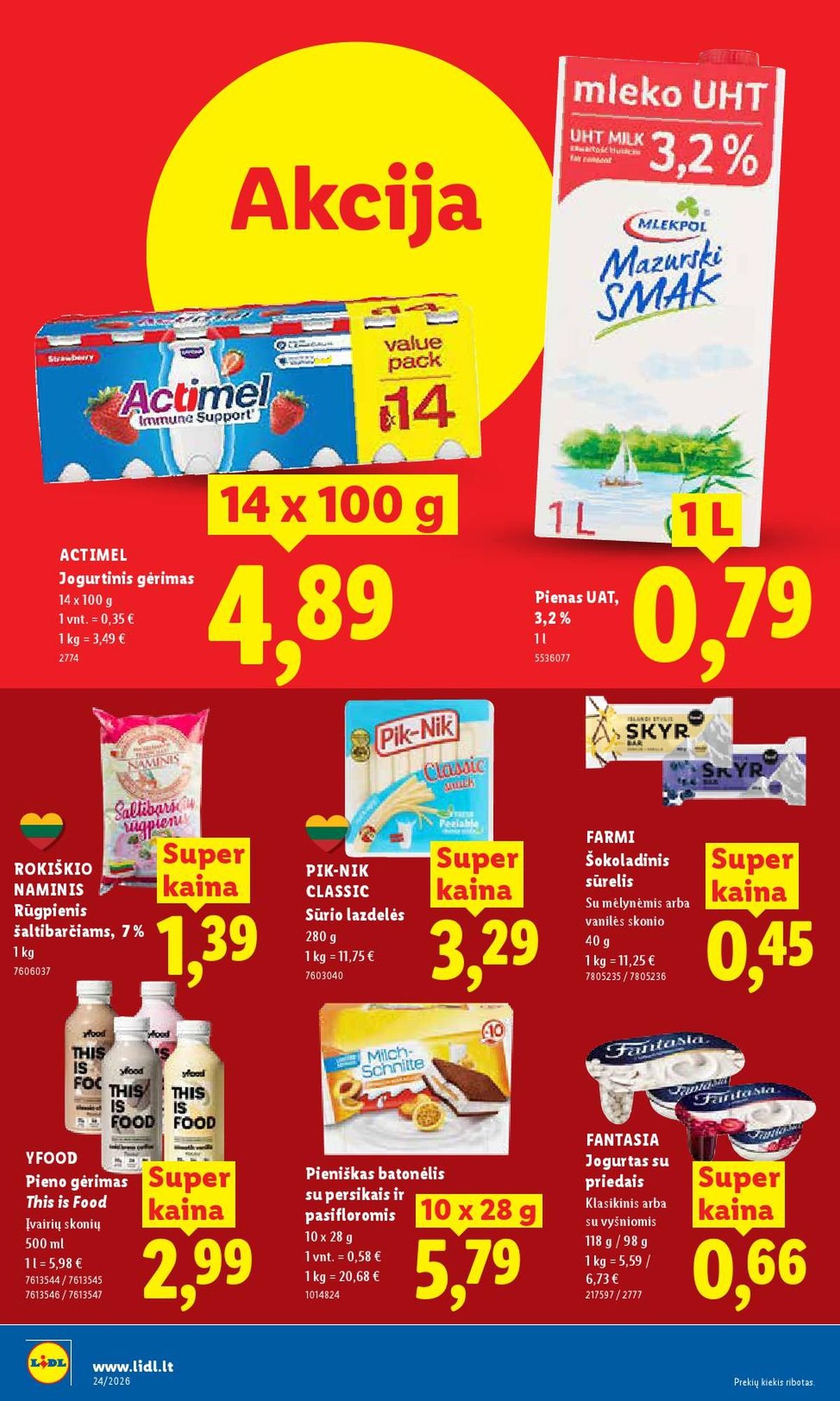LIDL - Maisto prekių pasiūlymai (2026 06 08 - 2026 06 14)