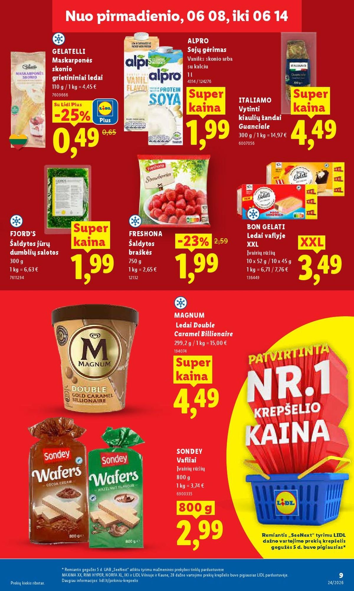 LIDL - Maisto prekių pasiūlymai (2026 06 08 - 2026 06 14)