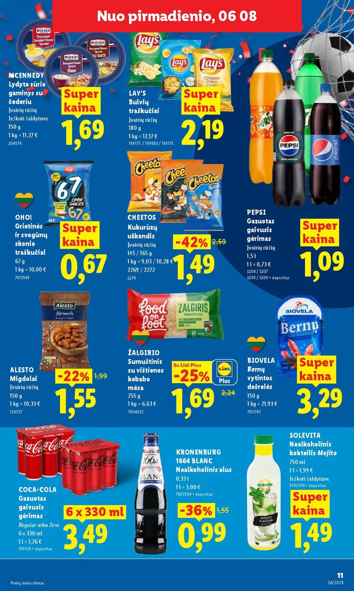 LIDL - Maisto prekių pasiūlymai (2026 06 08 - 2026 06 14)