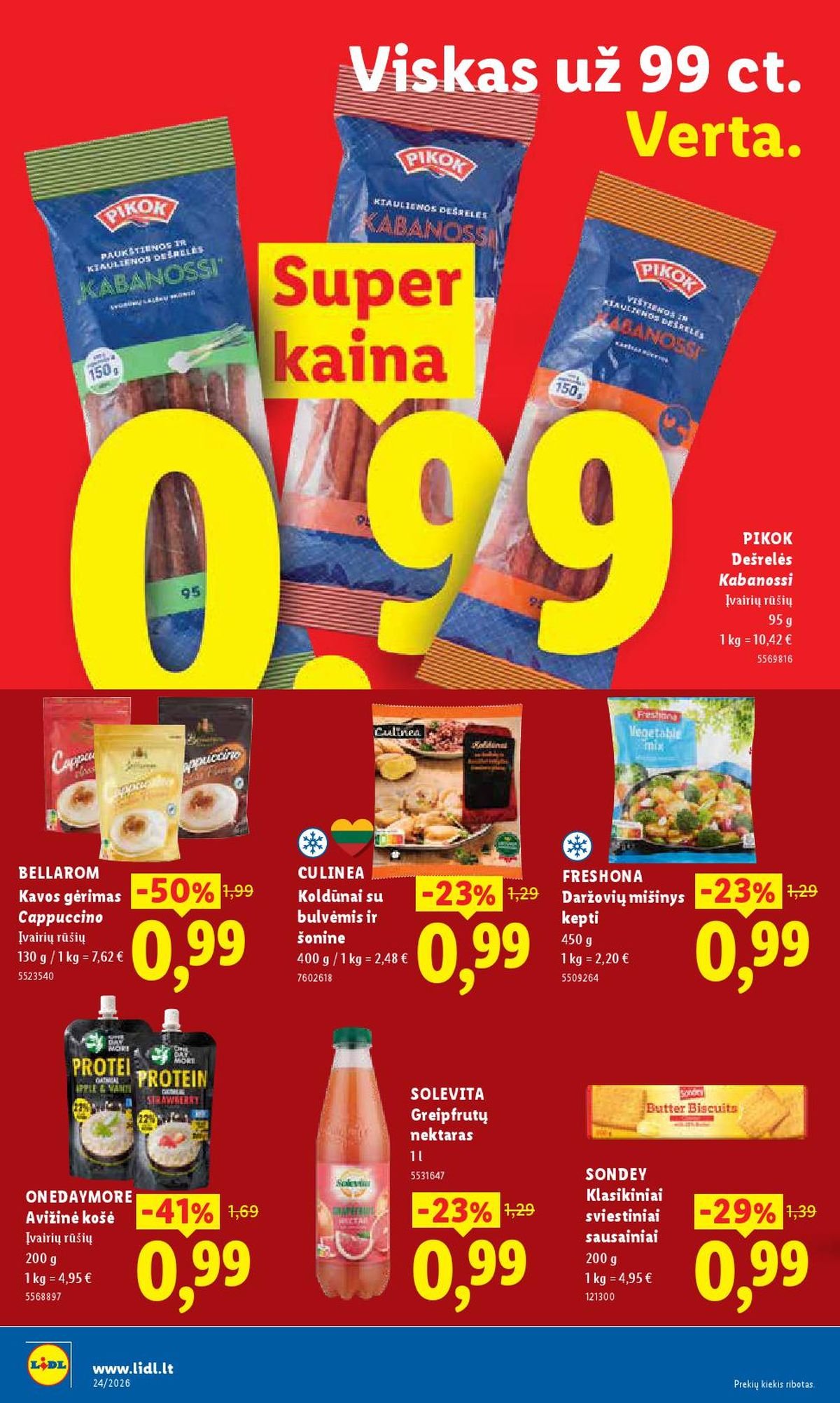 LIDL - Maisto prekių pasiūlymai (2026 06 08 - 2026 06 14)