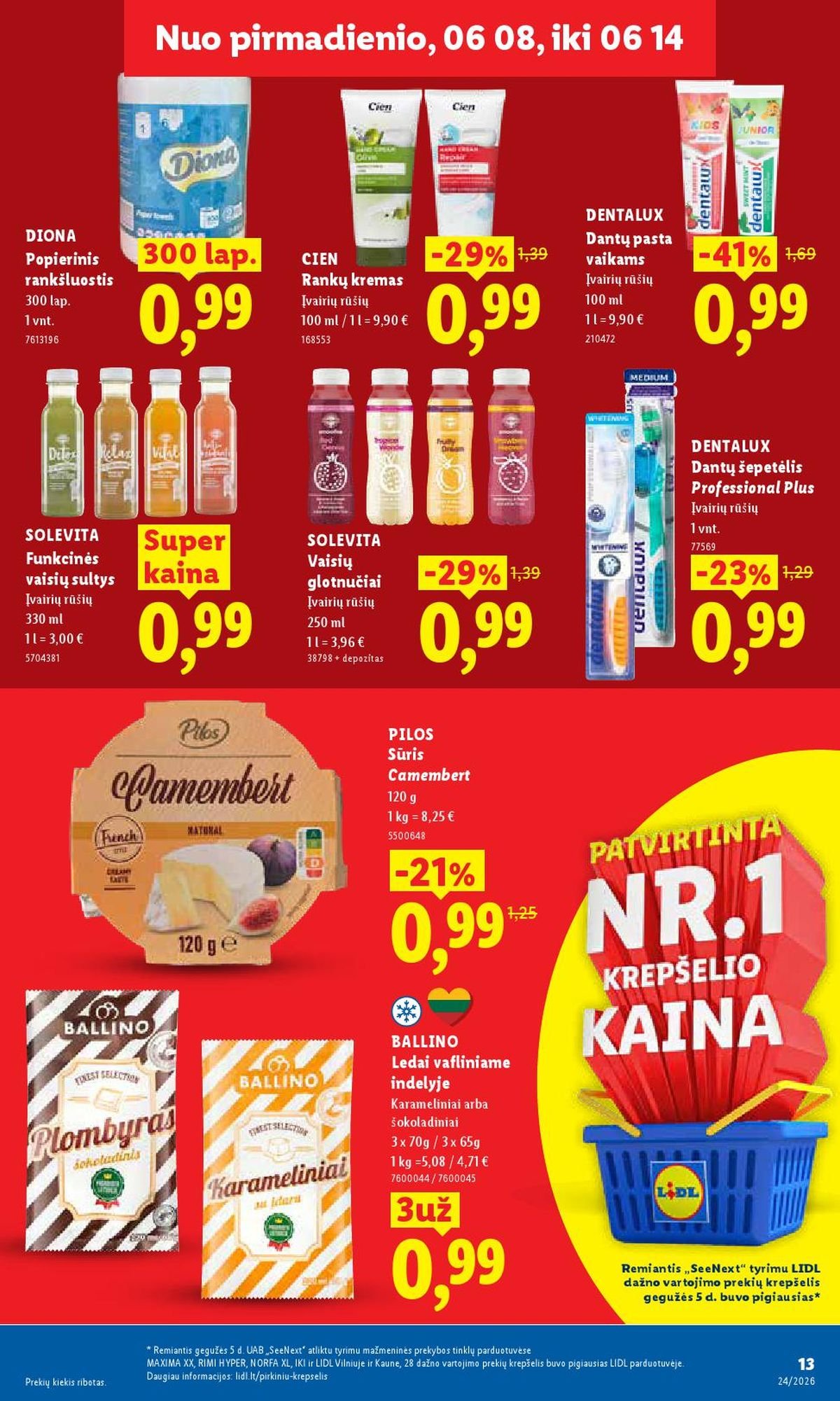 LIDL - Maisto prekių pasiūlymai (2026 06 08 - 2026 06 14)