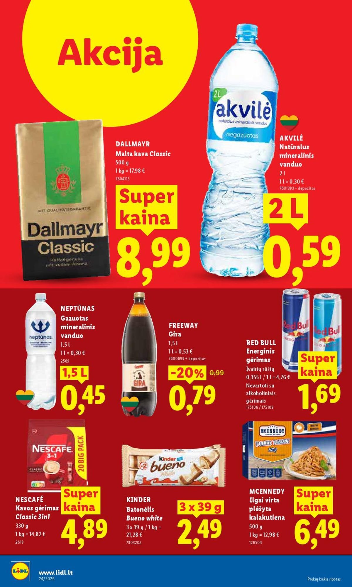 LIDL - Maisto prekių pasiūlymai (2026 06 08 - 2026 06 14)