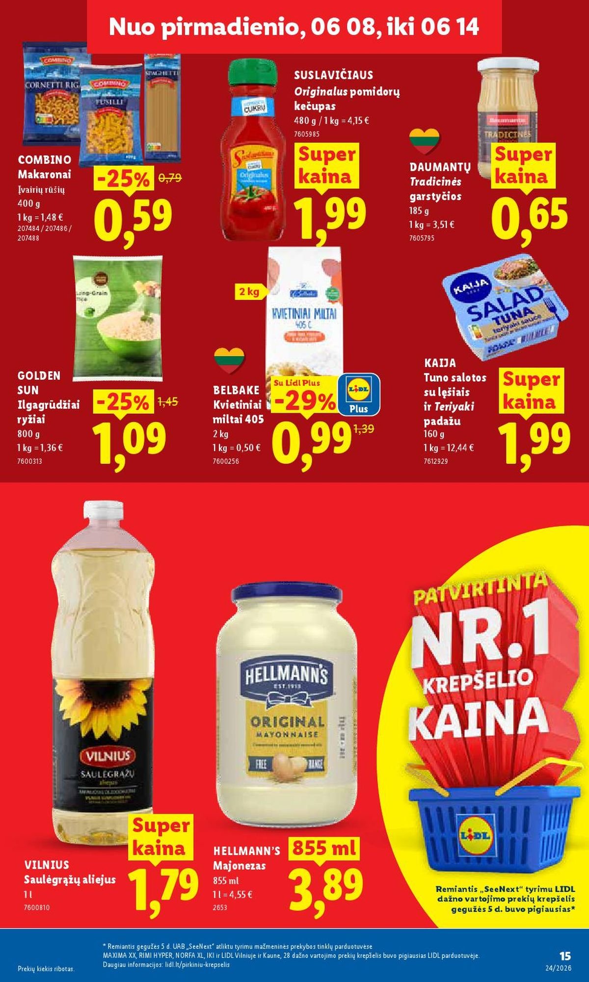 LIDL - Maisto prekių pasiūlymai (2026 06 08 - 2026 06 14)