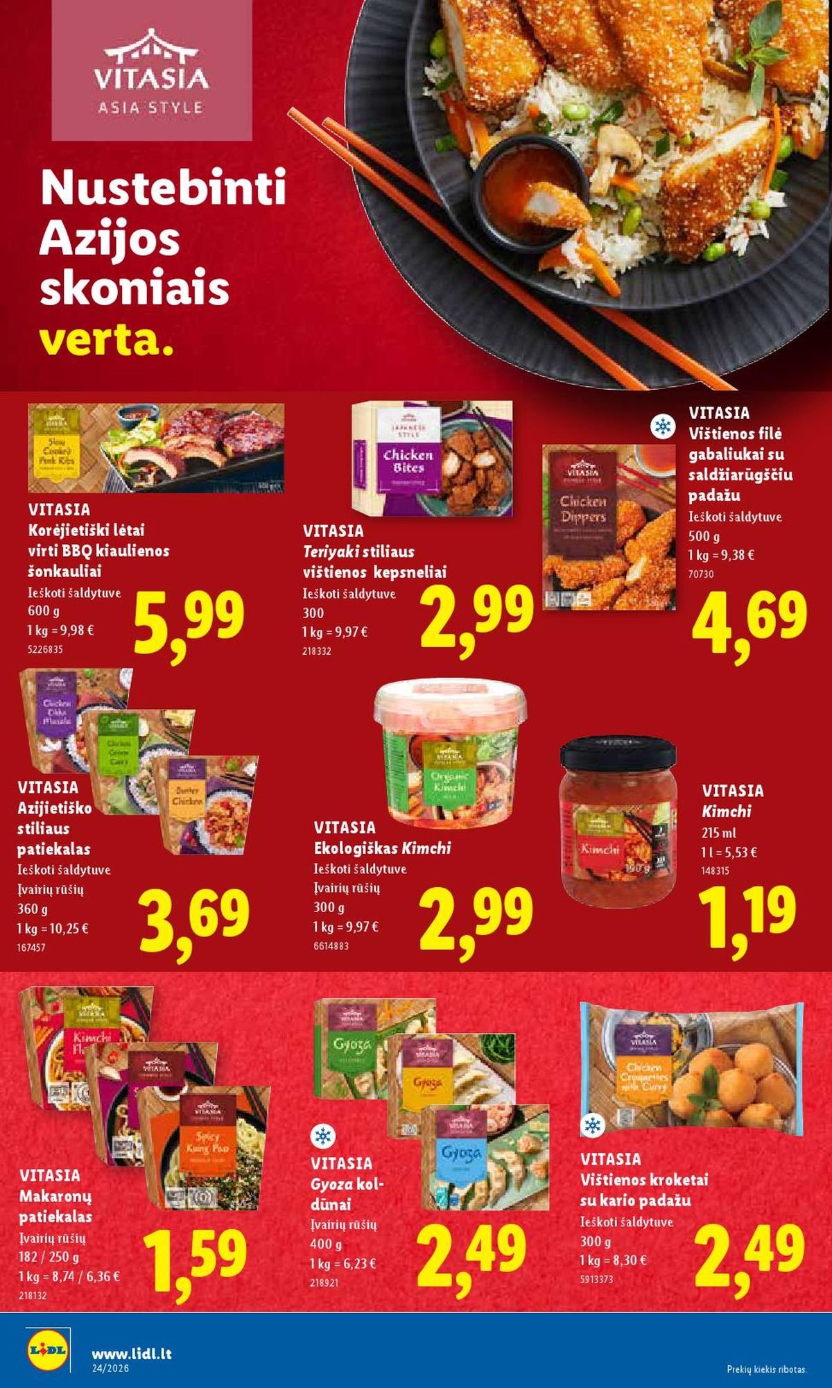 LIDL - Maisto prekių pasiūlymai (2026 06 08 - 2026 06 14)