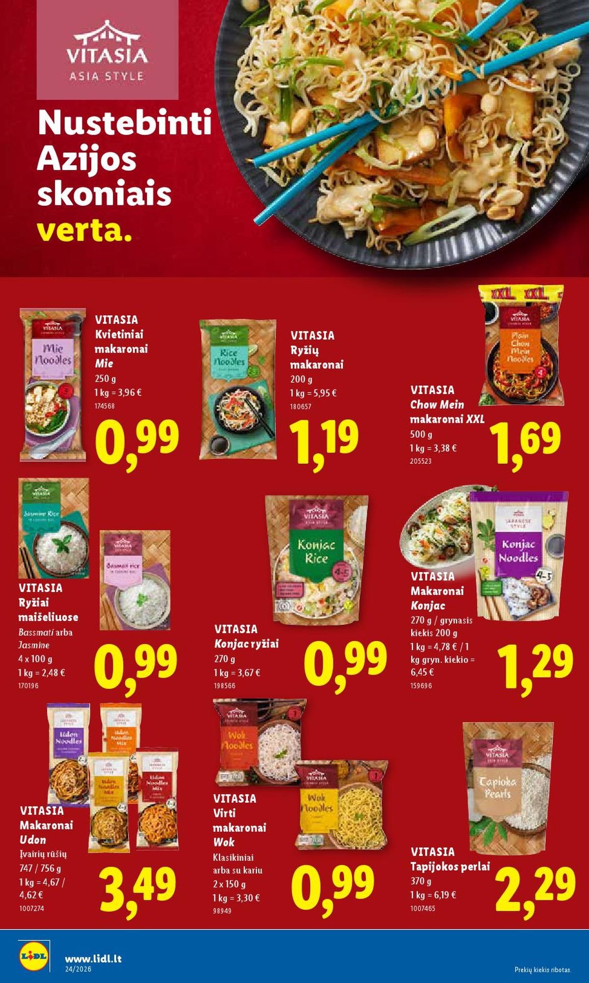LIDL - Maisto prekių pasiūlymai (2026 06 08 - 2026 06 14)