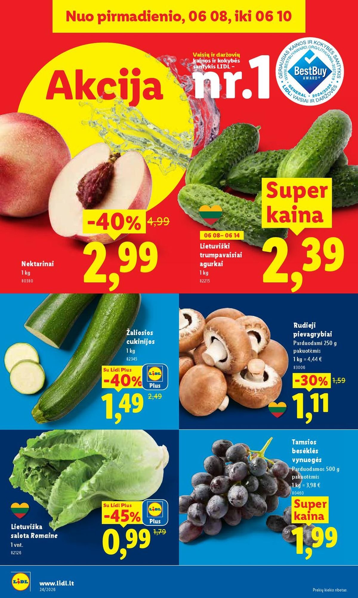 LIDL - Maisto prekių pasiūlymai (2026 06 08 - 2026 06 14)