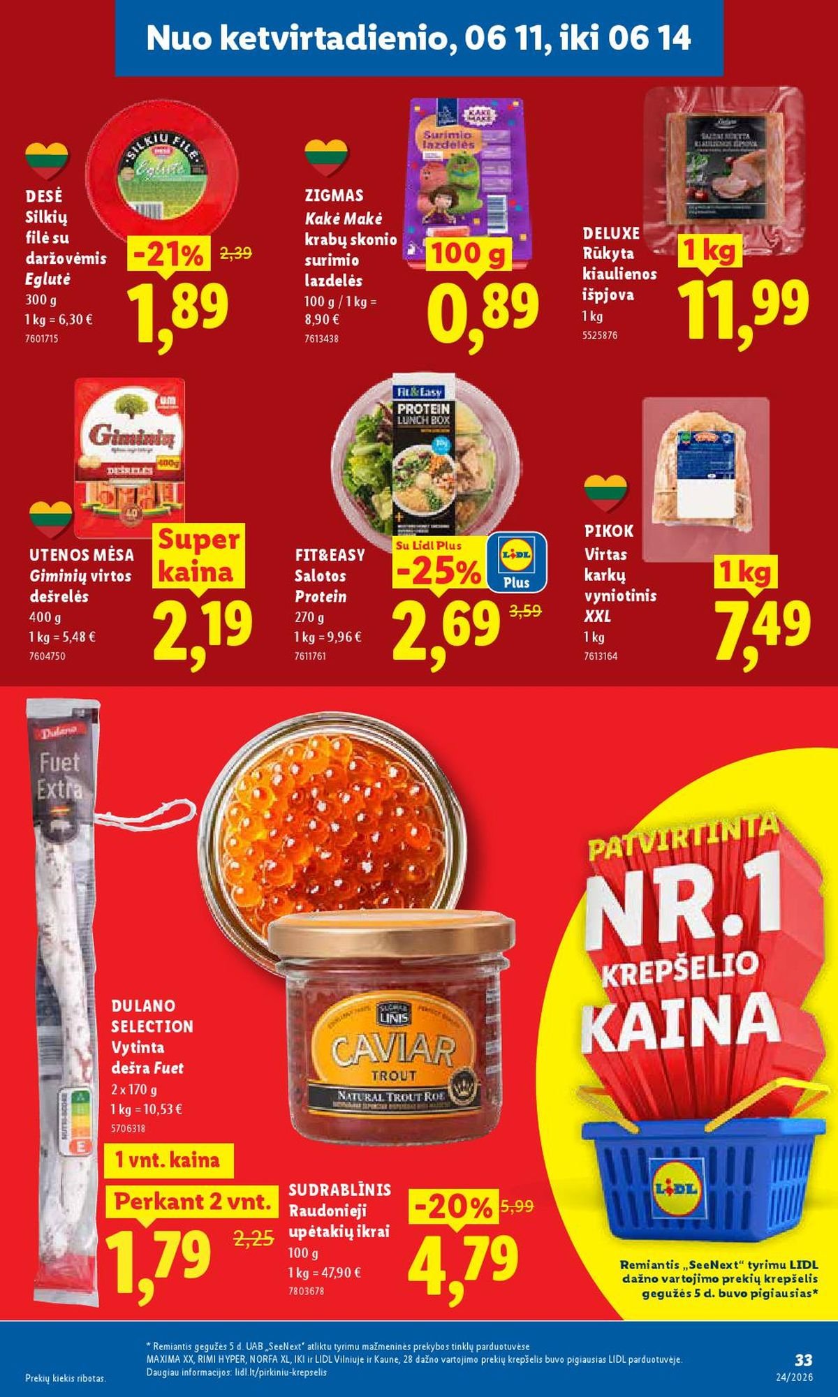 LIDL - Maisto prekių pasiūlymai (2026 06 08 - 2026 06 14)