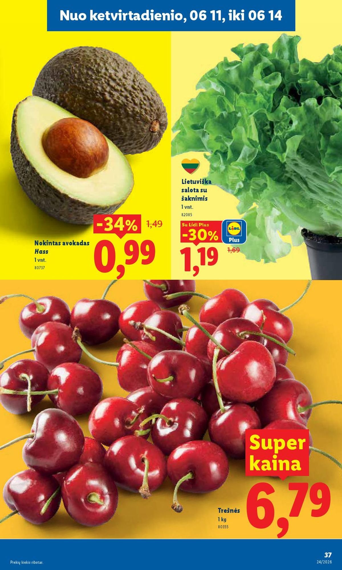 LIDL - Maisto prekių pasiūlymai (2026 06 08 - 2026 06 14)