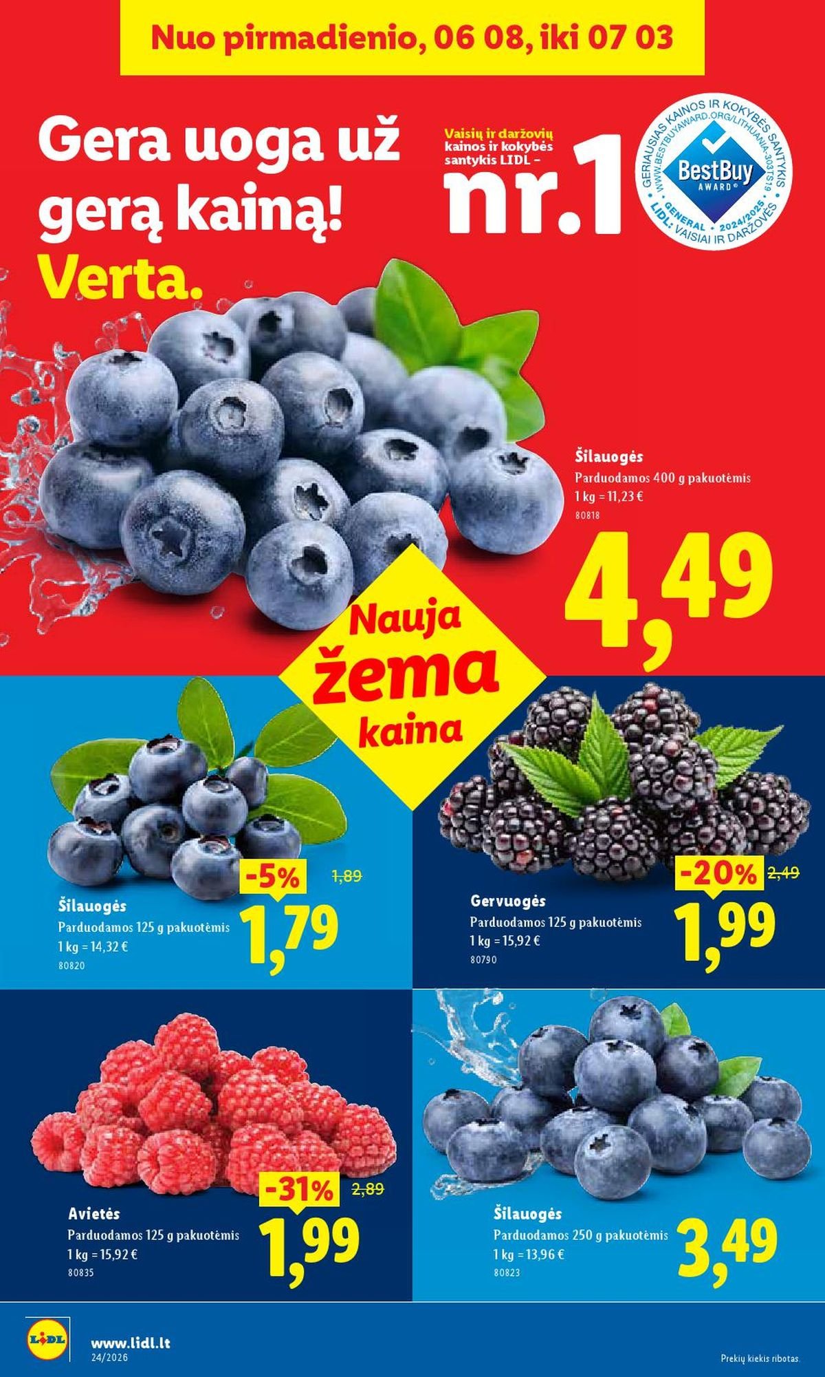 LIDL - Maisto prekių pasiūlymai (2026 06 08 - 2026 06 14)