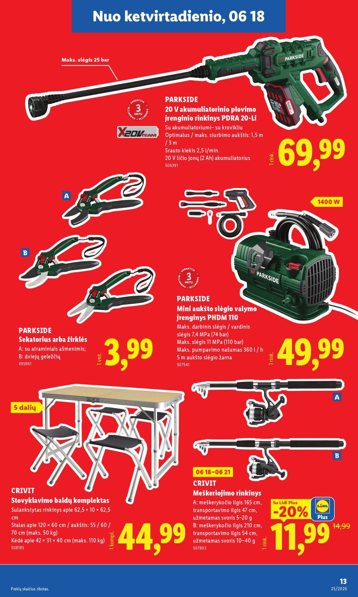 LIDL - Ne maisto prekių pasiūlymai (2026 06 15 - 2026 06 21)