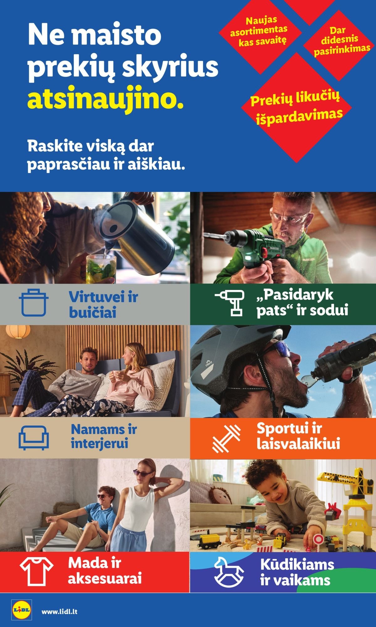 LIDL - Ne maisto prekių pasiūlymai (2026 06 15 - 2026 06 21)