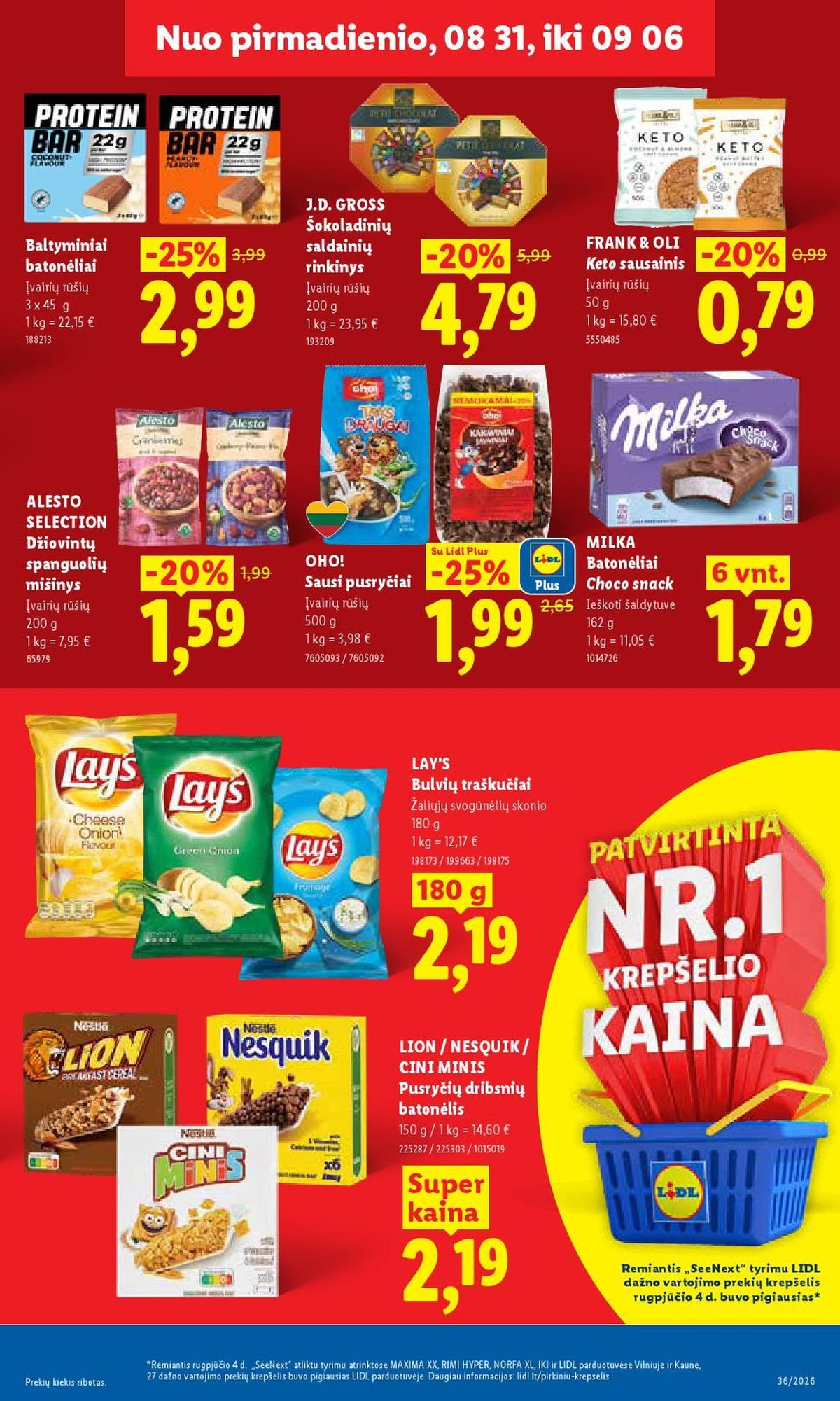 LIDL - Maisto prekių pasiūlymai (2026 08 31 - 2026 09 06)