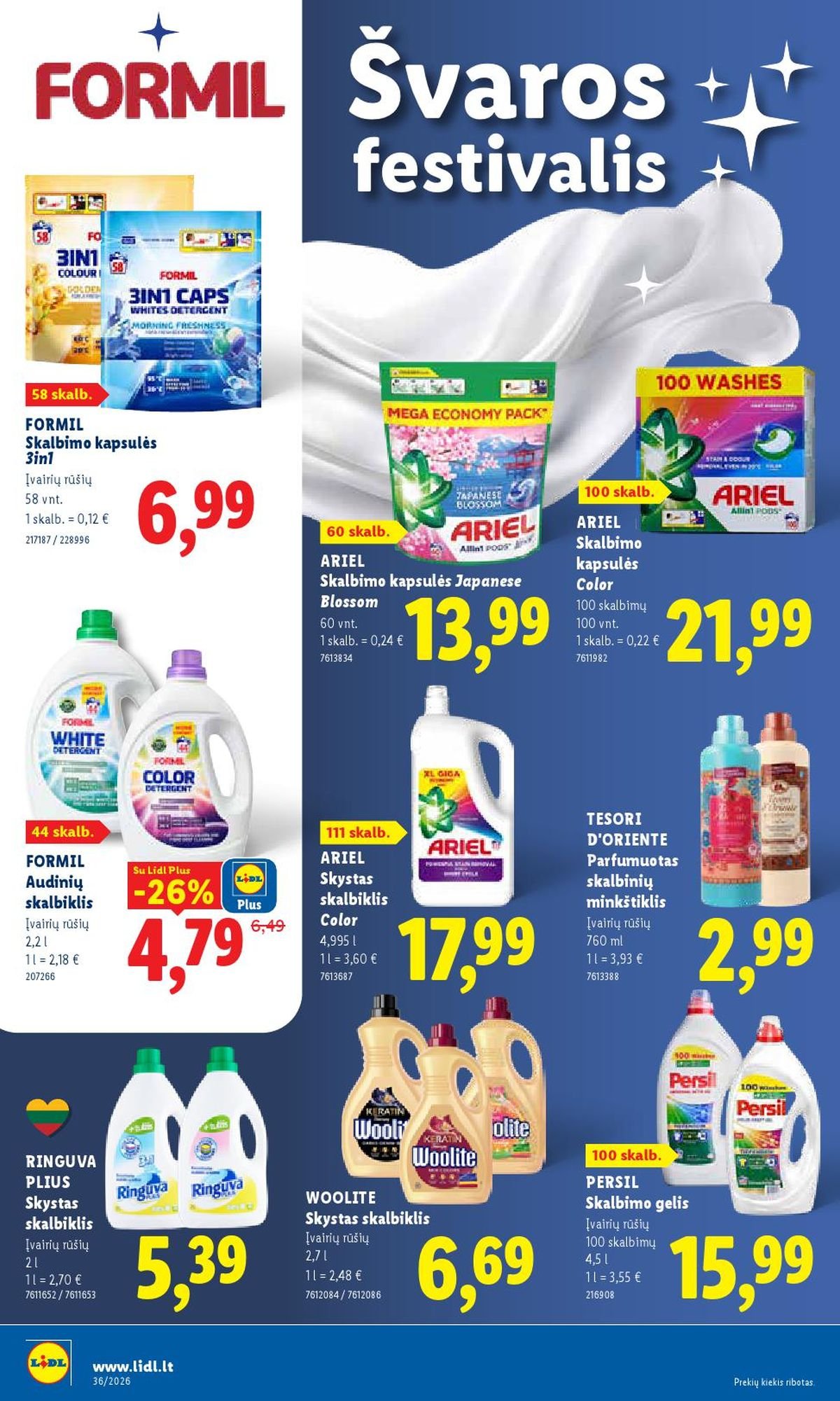 LIDL - Maisto prekių pasiūlymai (2026 08 31 - 2026 09 06)