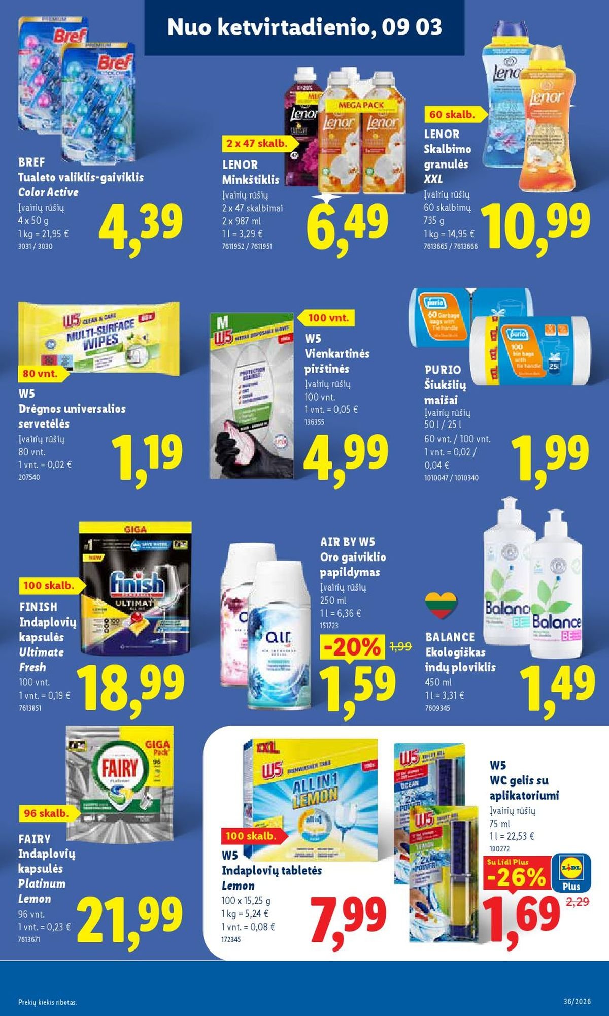 LIDL - Maisto prekių pasiūlymai (2026 08 31 - 2026 09 06)