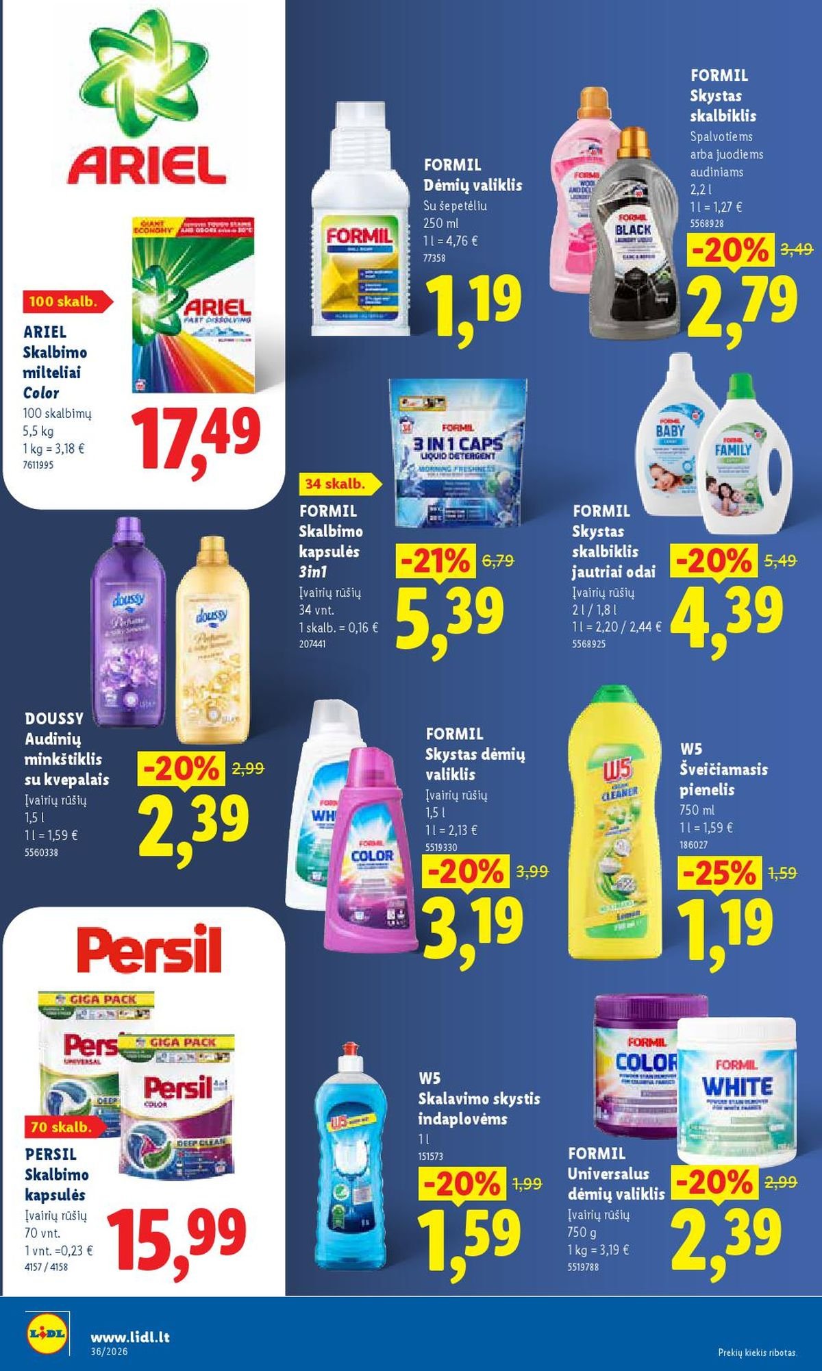 LIDL - Maisto prekių pasiūlymai (2026 08 31 - 2026 09 06)
