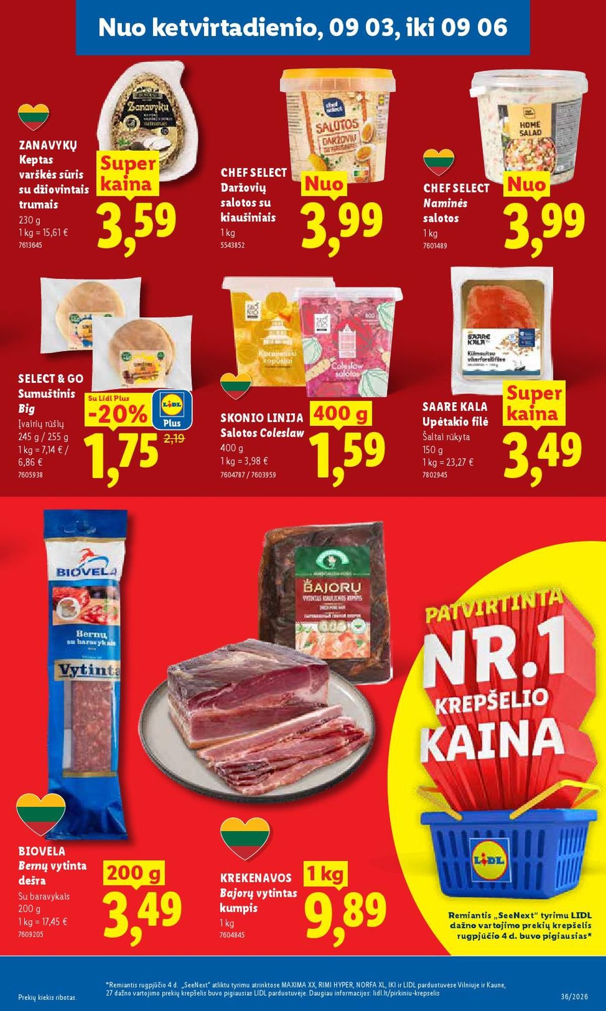 LIDL - Maisto prekių pasiūlymai (2026 08 31 - 2026 09 06)