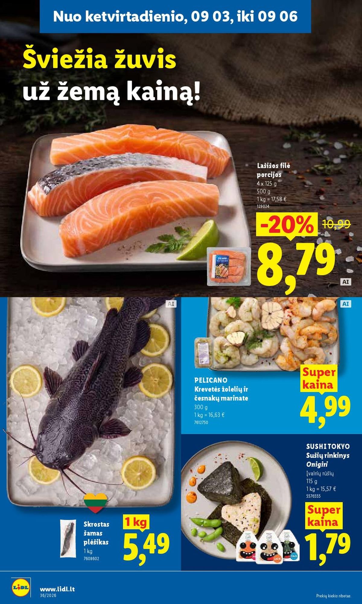 LIDL - Maisto prekių pasiūlymai (2026 08 31 - 2026 09 06)