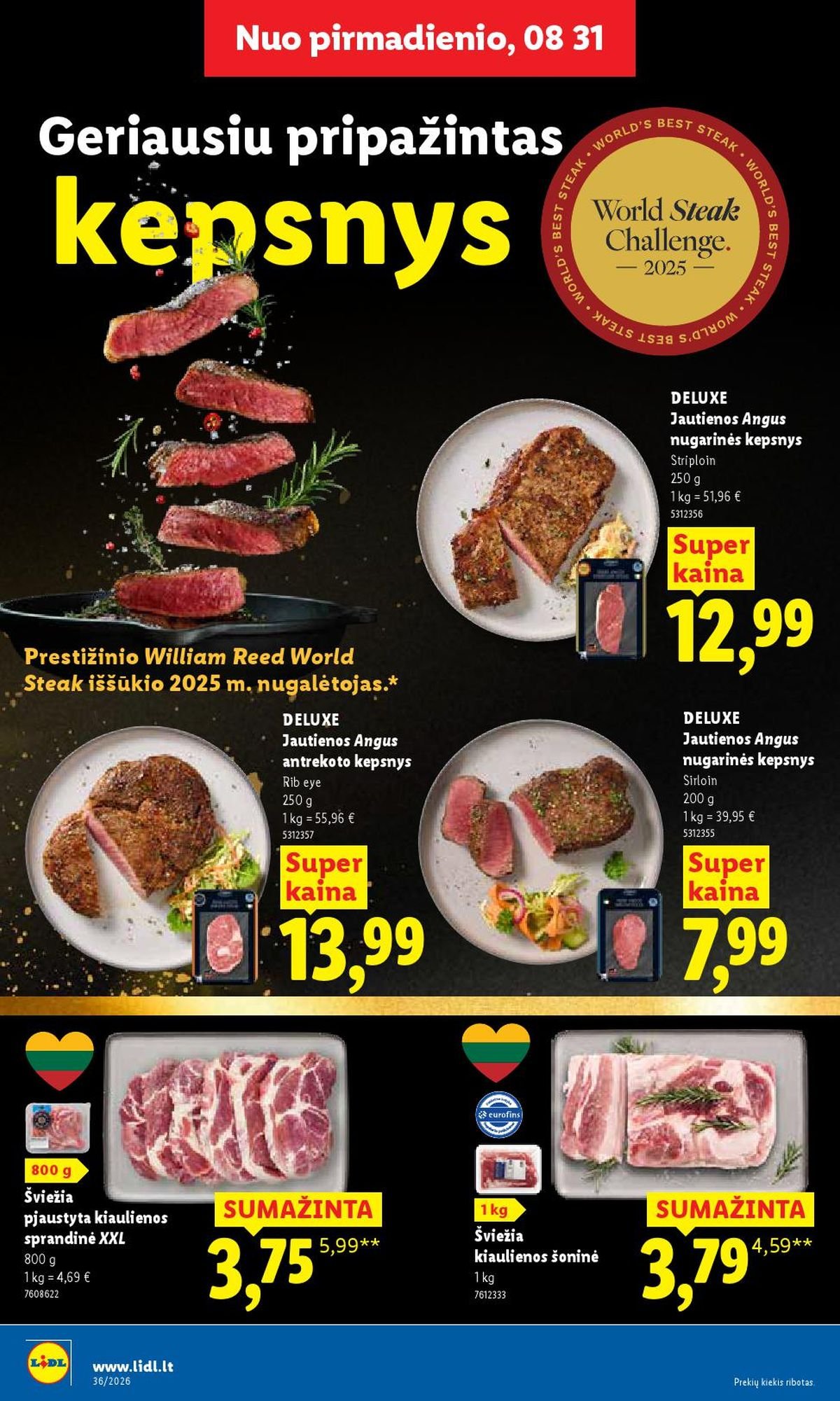 LIDL - Maisto prekių pasiūlymai (2026 08 31 - 2026 09 06)