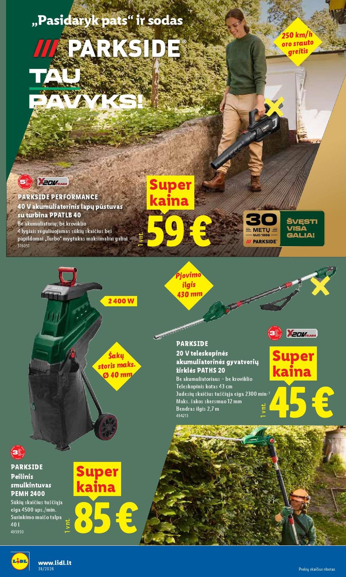 LIDL - Ne maisto prekių pasiūlymai (2026 09 14 - 2026 09 20)