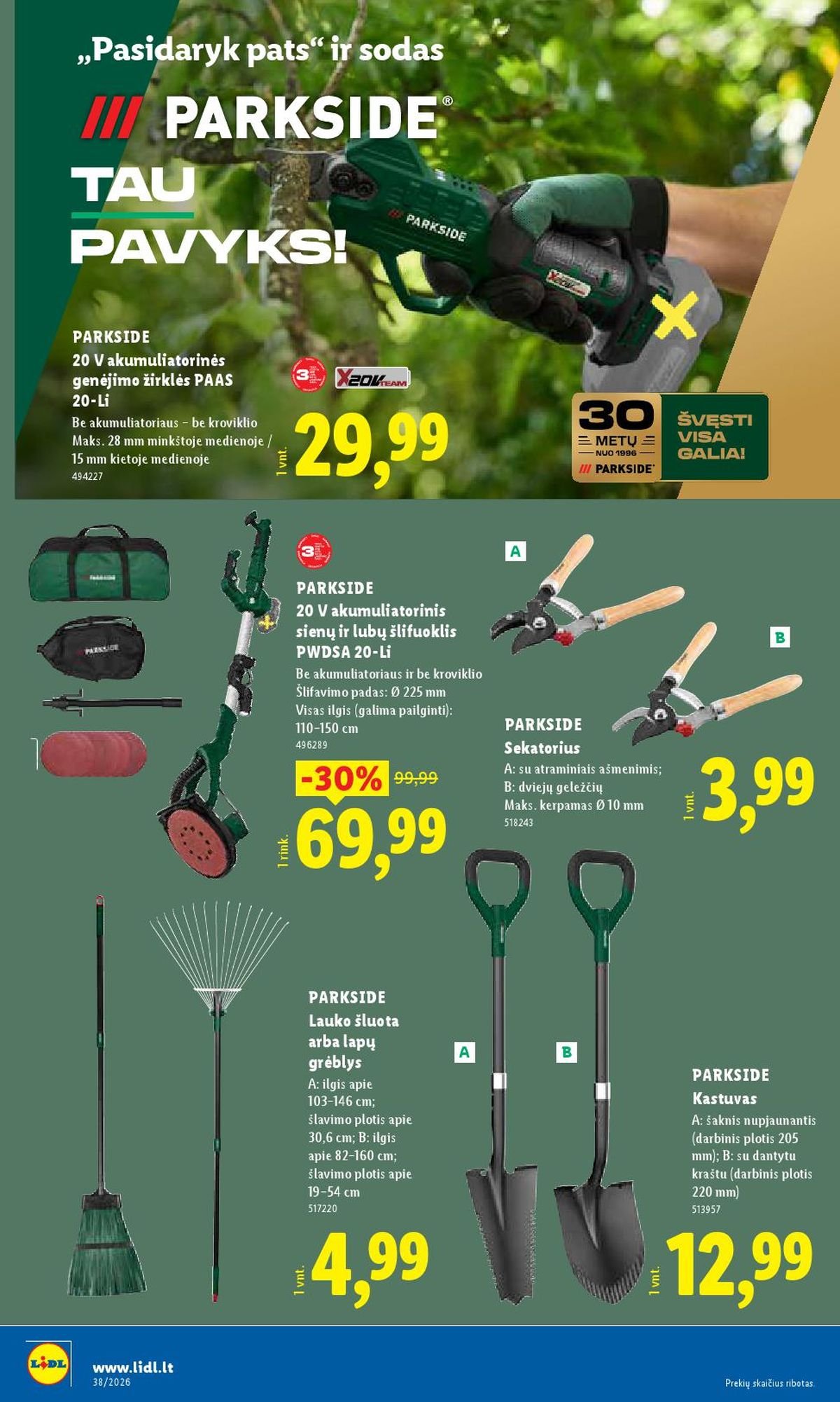 LIDL - Ne maisto prekių pasiūlymai (2026 09 14 - 2026 09 20)